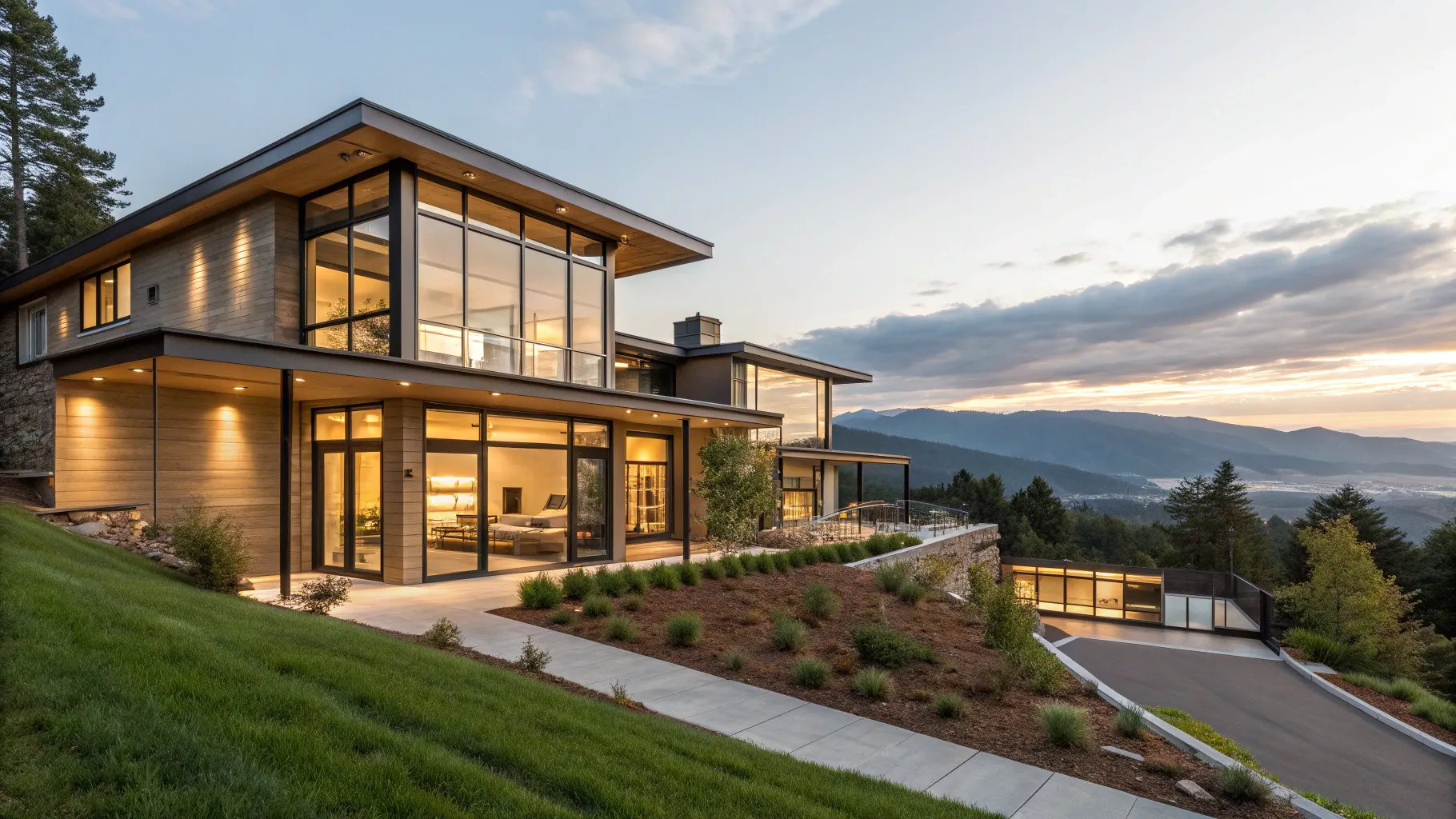 Window Replacement as a Home Makeover Move, modern home with gorgeous large windows.