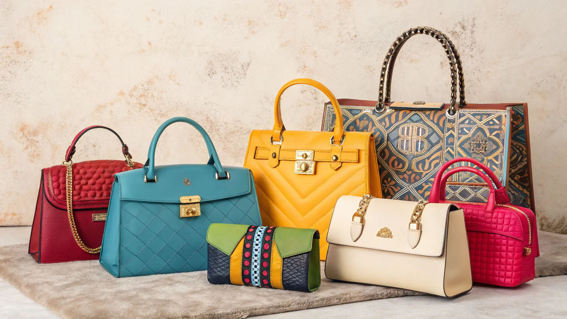 Designer Recommended Bags for 2025-2026 in vibrant colors and intricate designs.