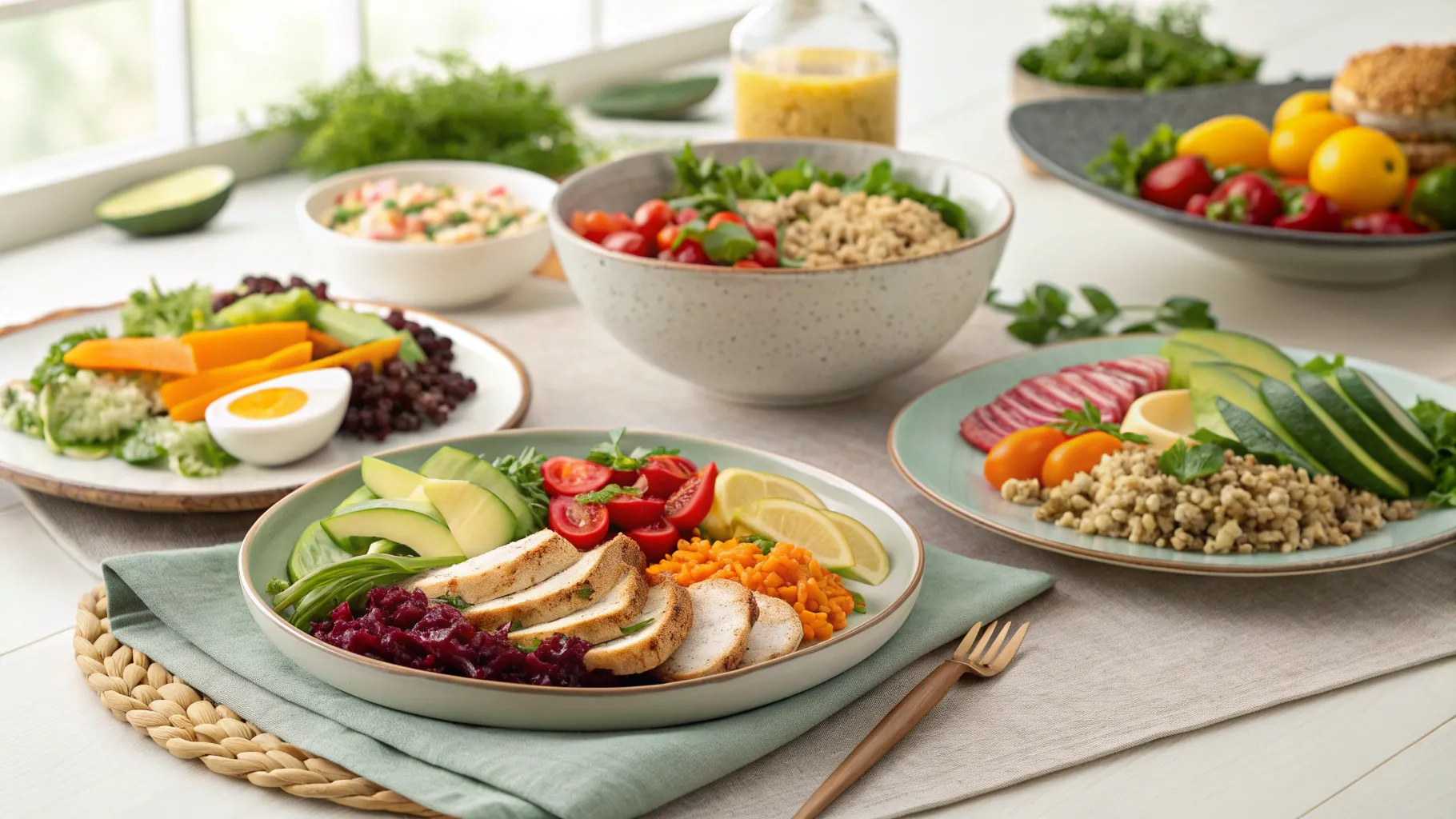Diabetic Meal Delivery showcases a variety of healthy, colorful dishes prepared for enjoyment.