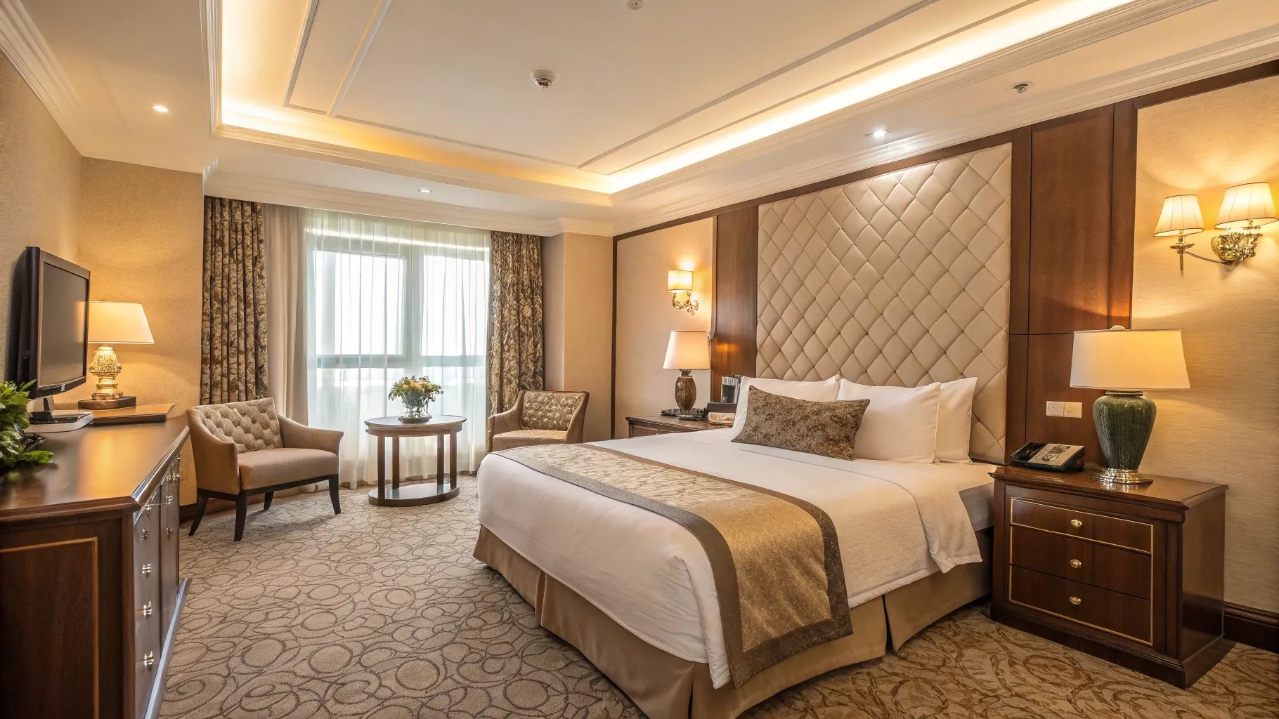 Explore part time cleaning jobs with a tidy hotel room showcasing cleanliness and comfort.