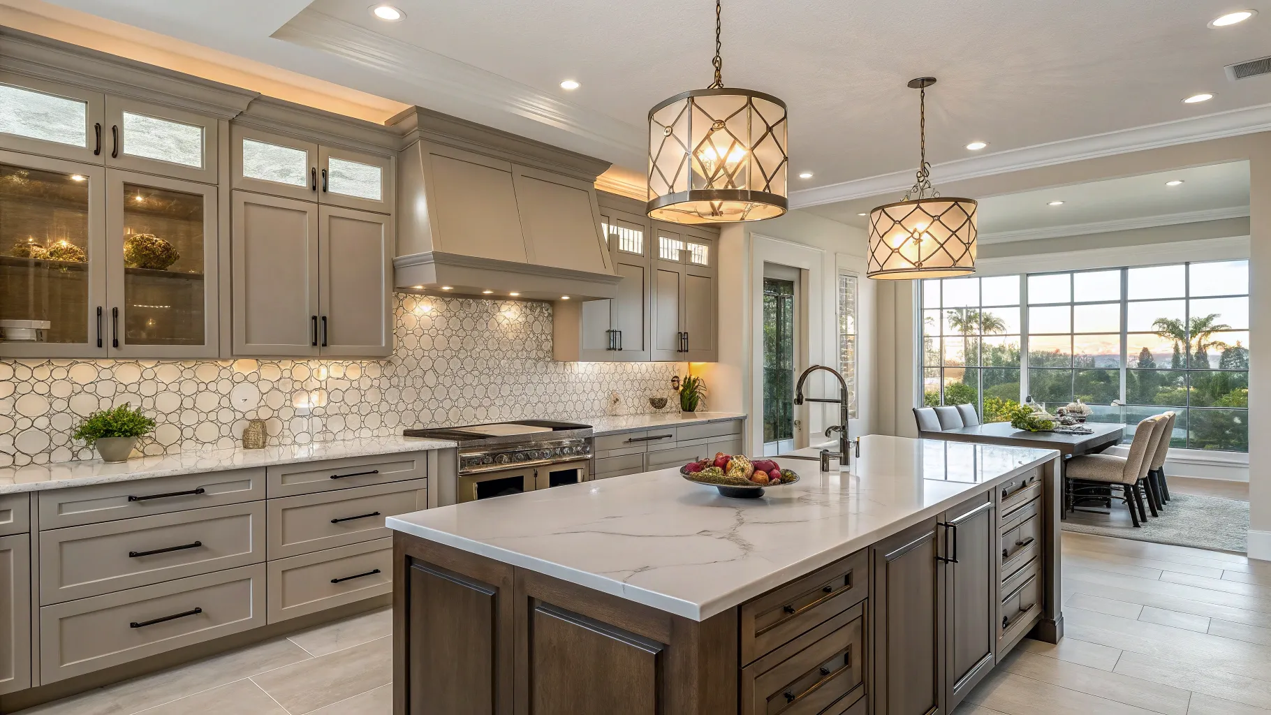 Tips for Buying a Custom Kitchen: Stylish modern kitchen with elegant design elements.