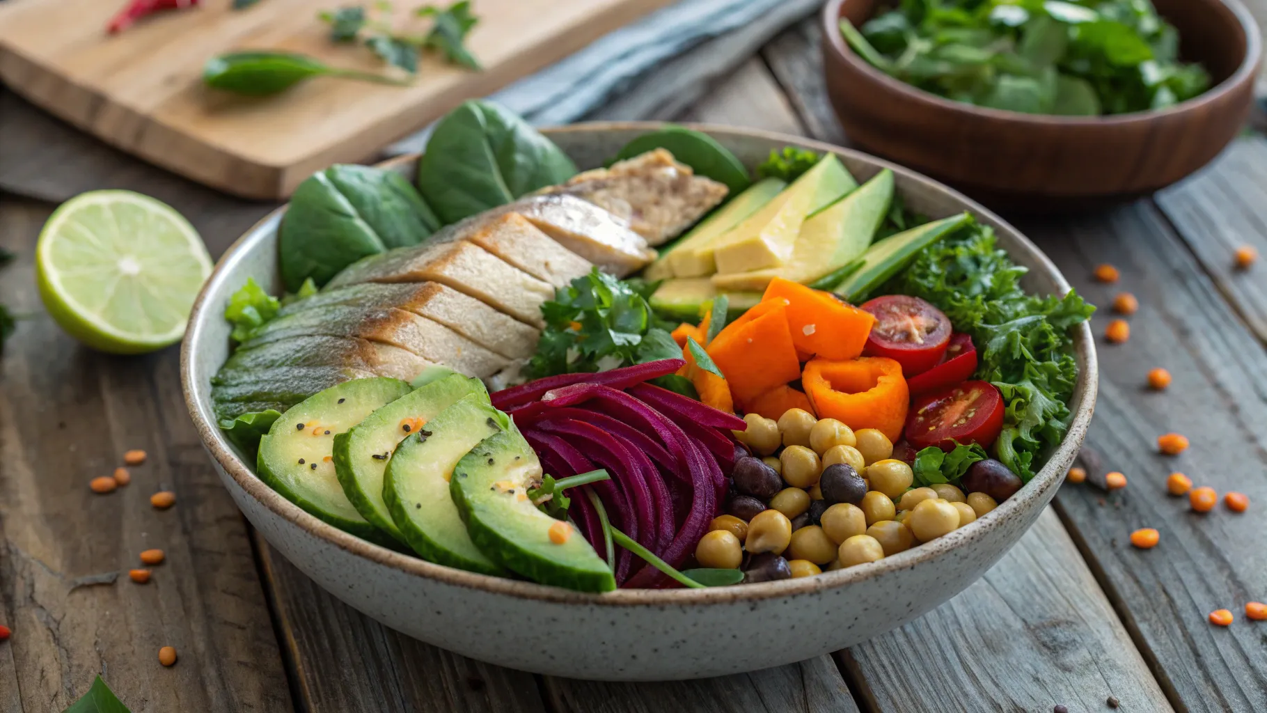Common Symptoms Linked to Liver Function Health Tips: Healthy meal with liver-friendly foods.