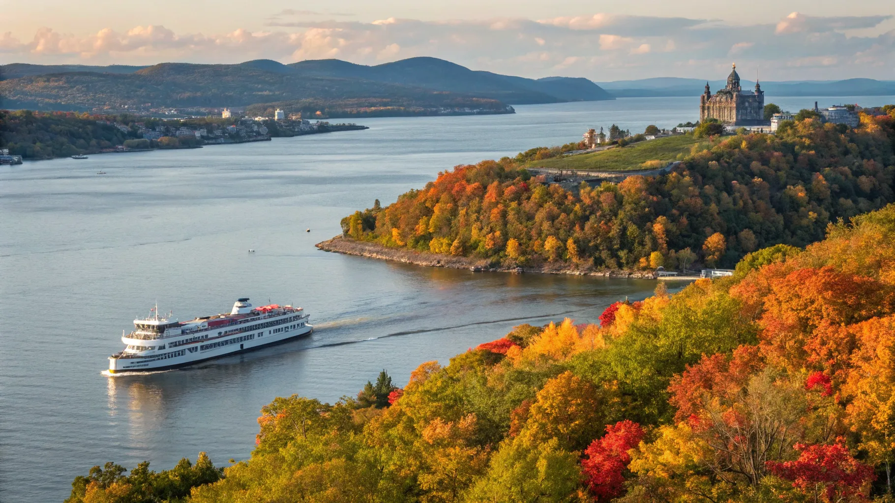 Read more about Cruises from Quebec City to Boston 2026 amidst colorful autumn scenery.