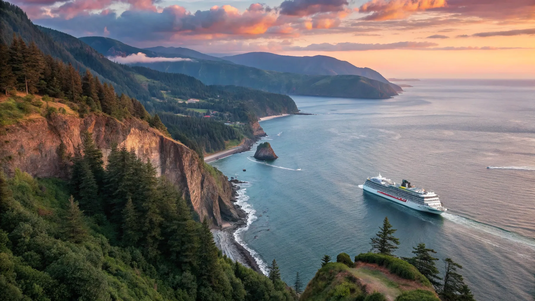 Cruises from Vancouver to San Francisco sail through stunning coastal scenery.