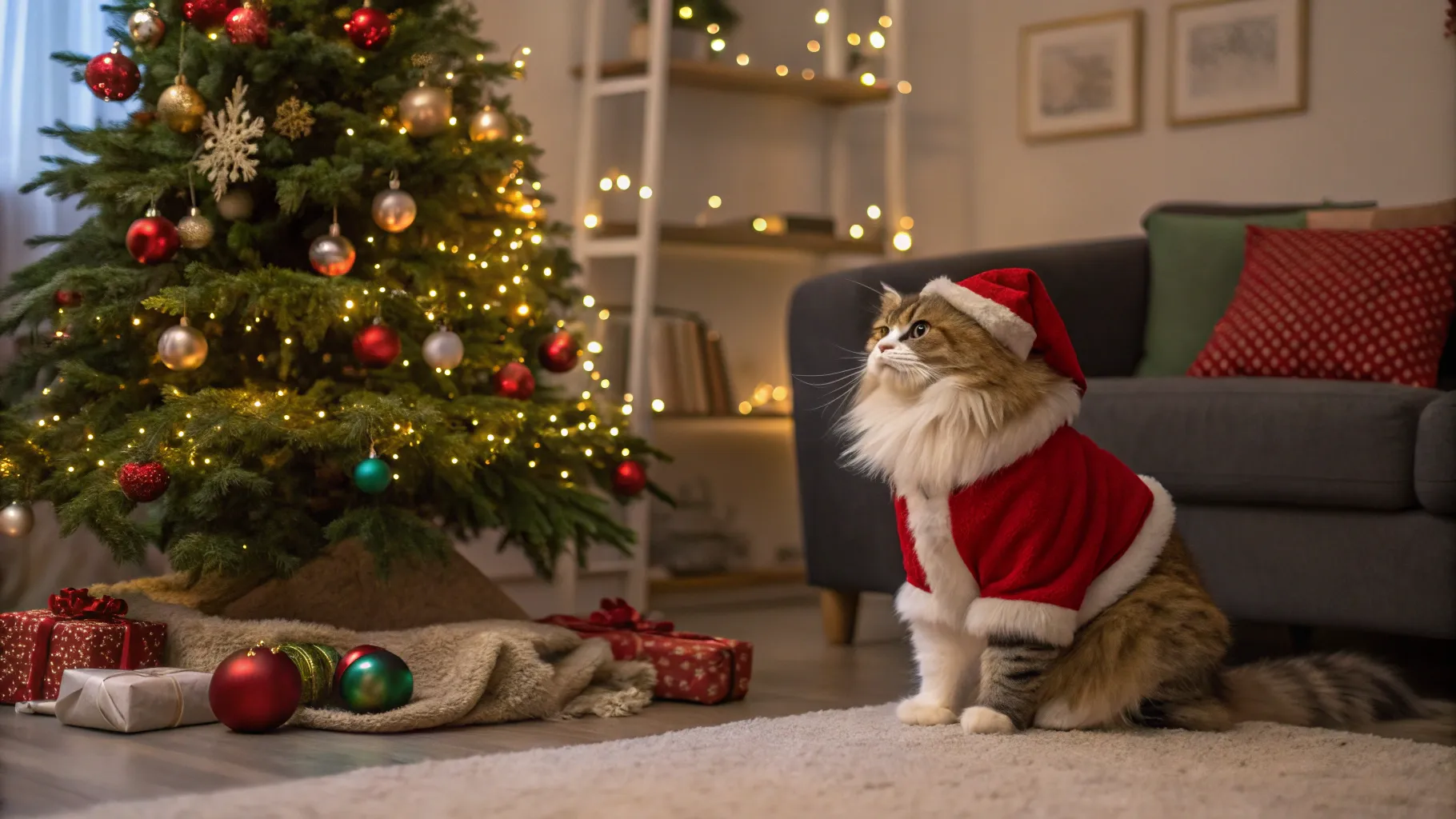 Cute Christmas Outfits for Cats to Light Up the Party