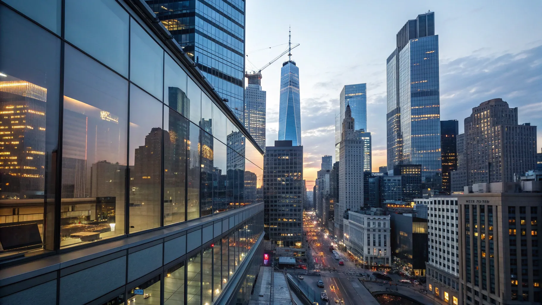 High paying jobs environment with a modern skyline reflecting industry growth.