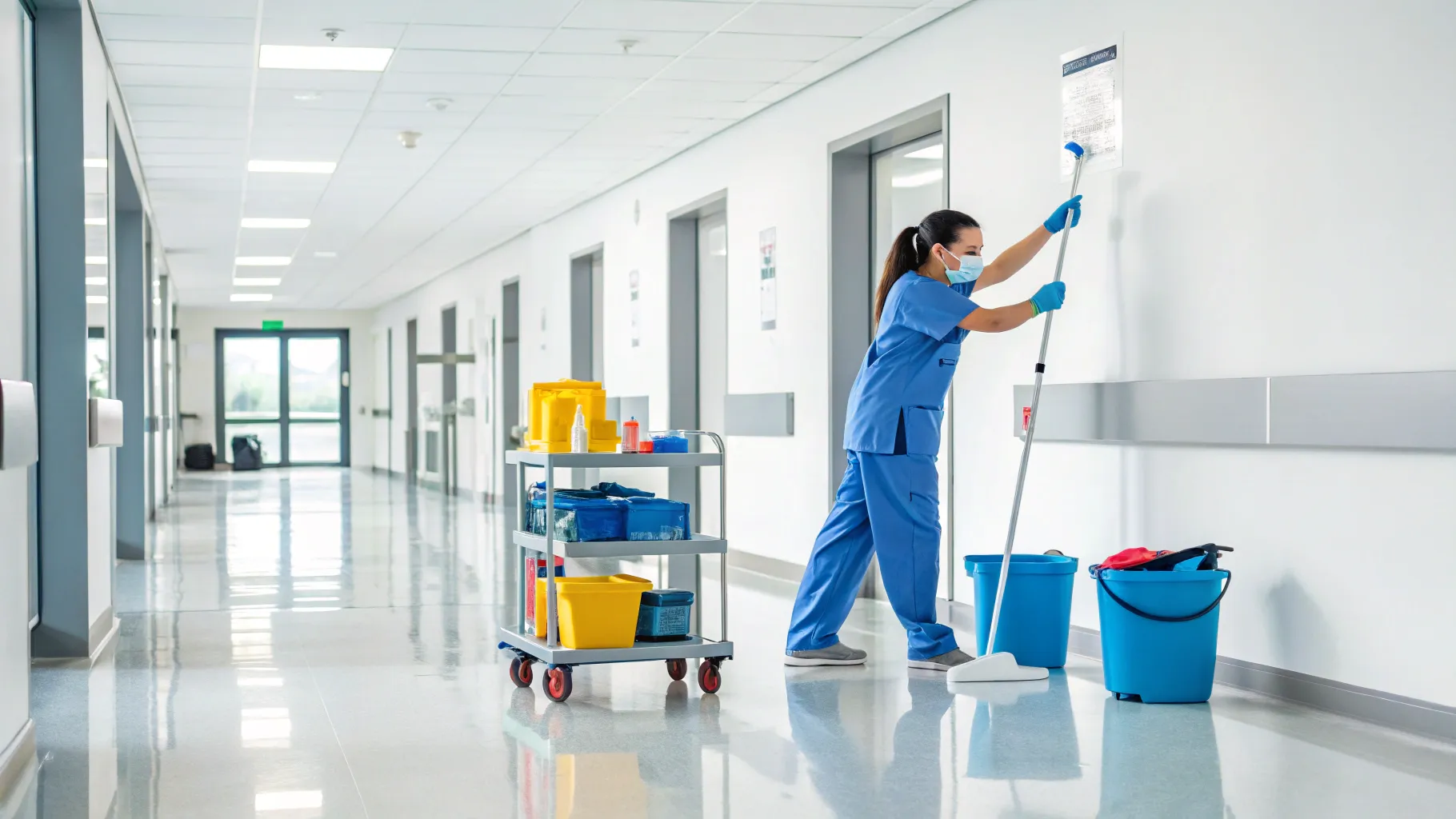 Hospital cleaning positions using advanced technologies for infection control.