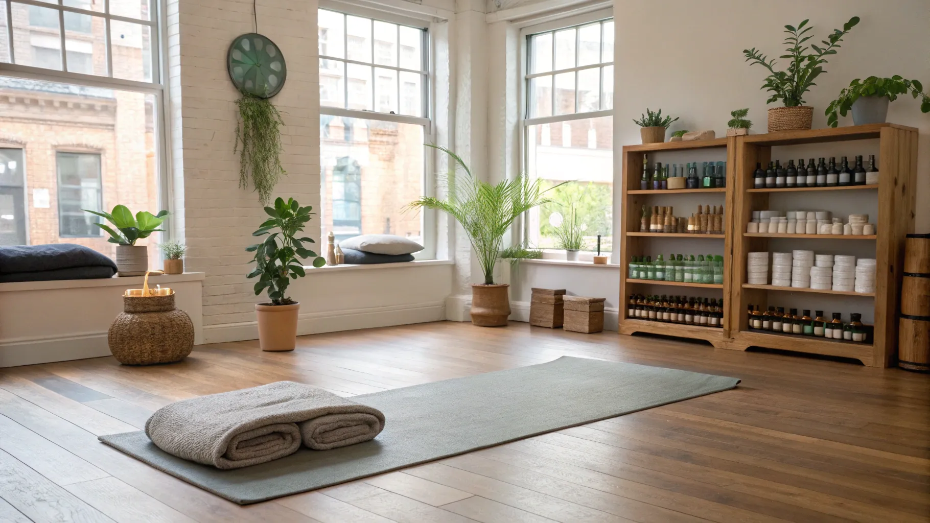 How does the body start attacking its own cells: holistic health ambiance in a yoga studio.