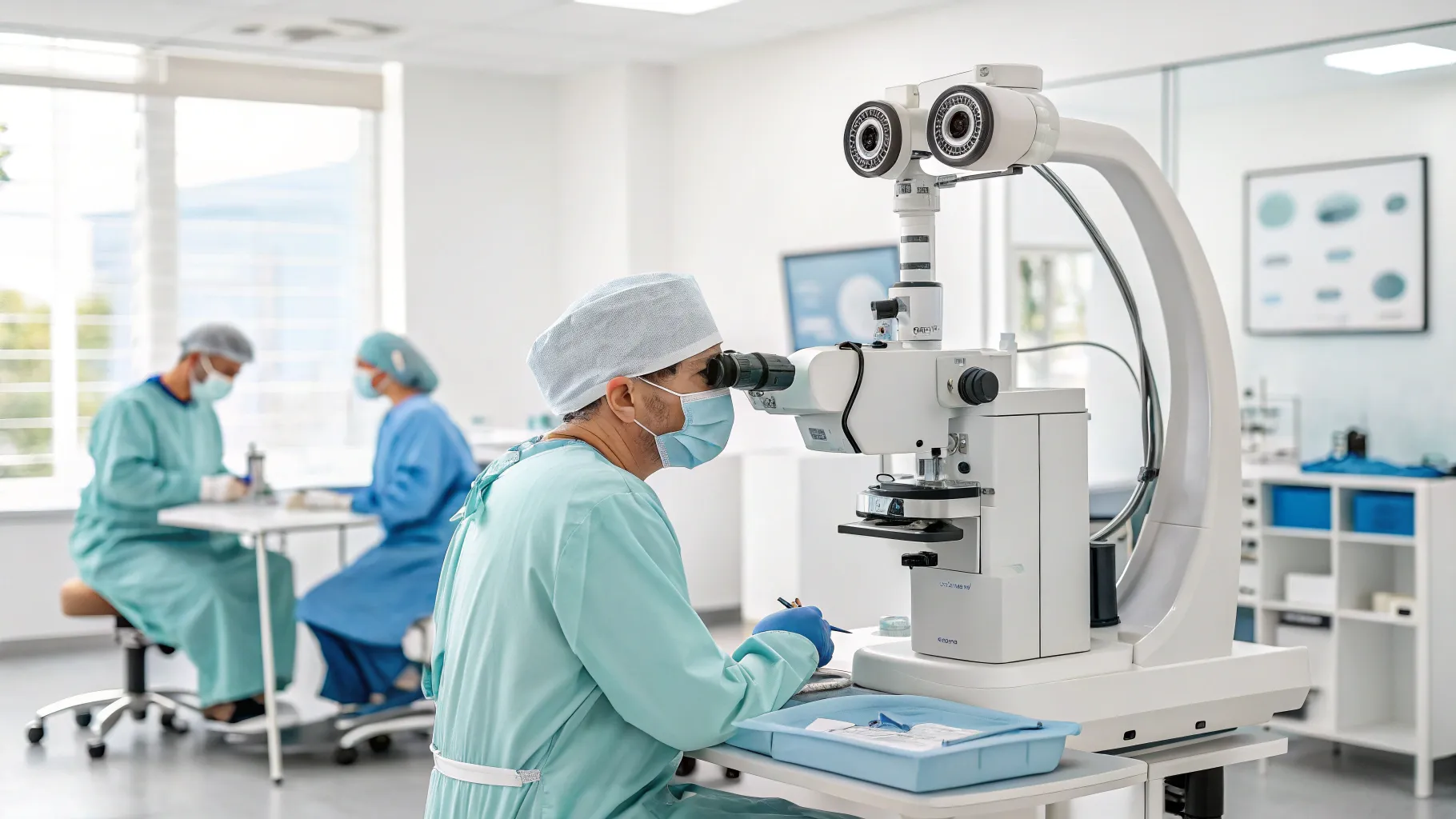 Laser eye surgery for seniors with advanced equipment and a clean clinical environment.