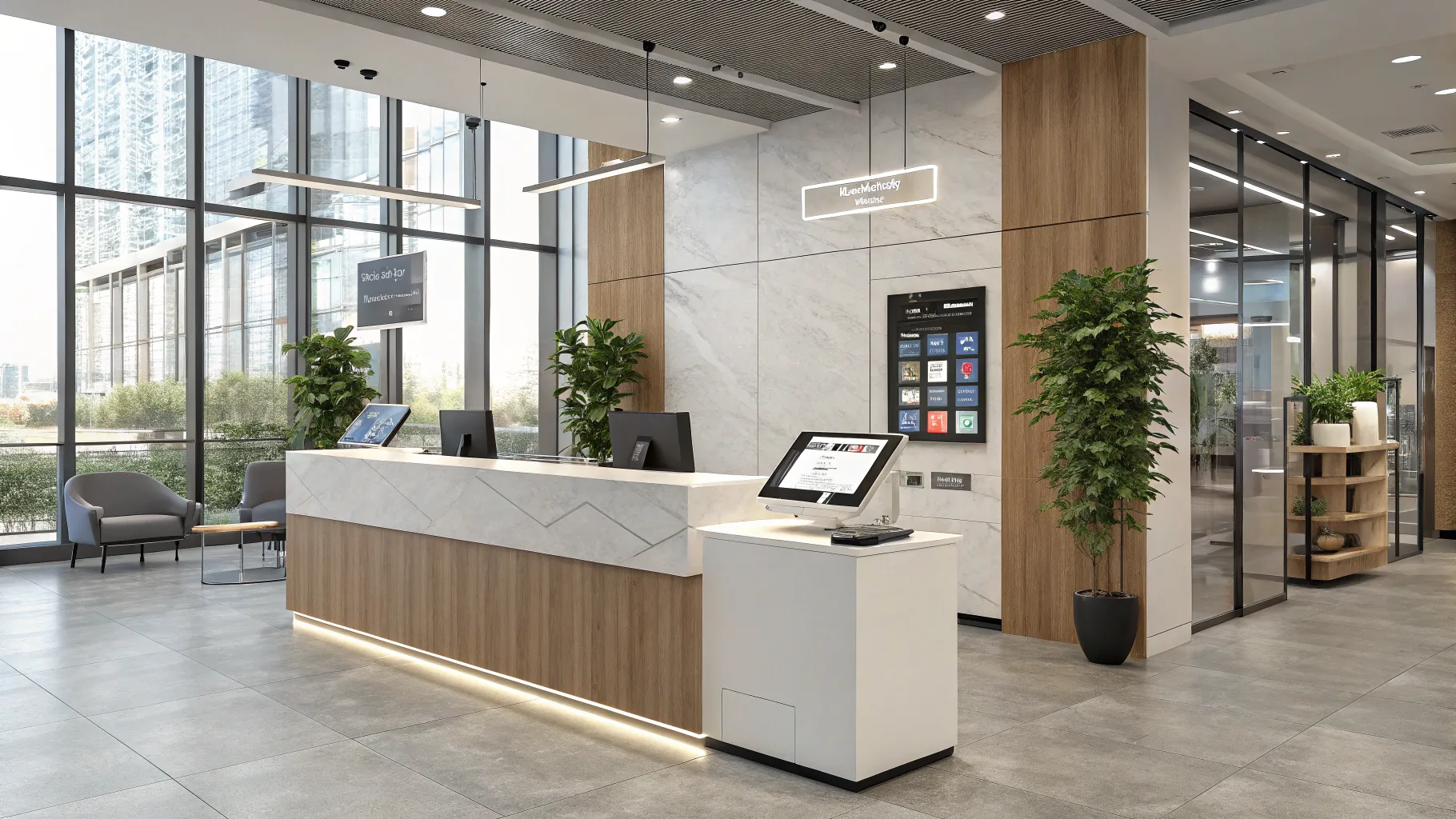 Reception clerk positions highlight tech-driven environments and diverse interactions.