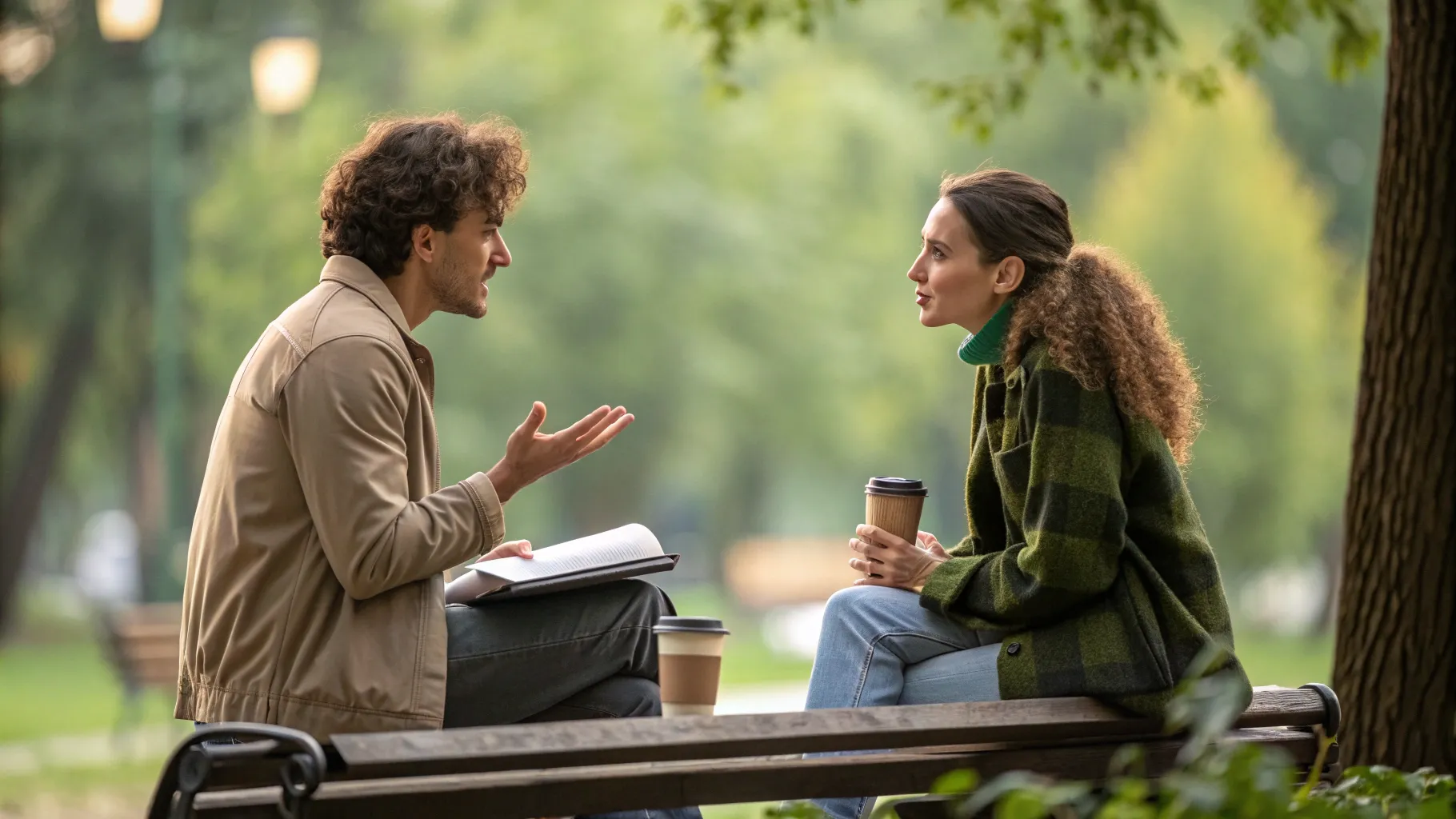 Why Jealousy Isn’t Always a Bad Thing: A couple discussing emotions in nature.
