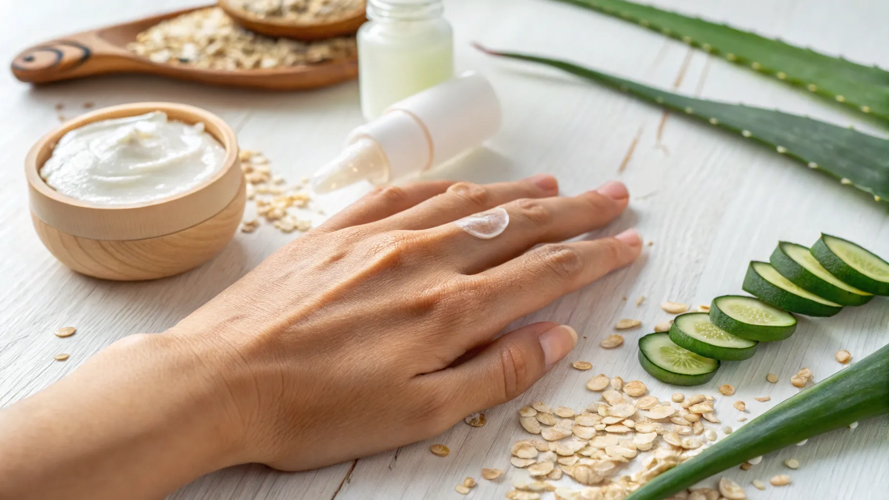 Understanding Itchy Skin and Its Cause: Hands applying lotion to soothe dry, irritated skin.