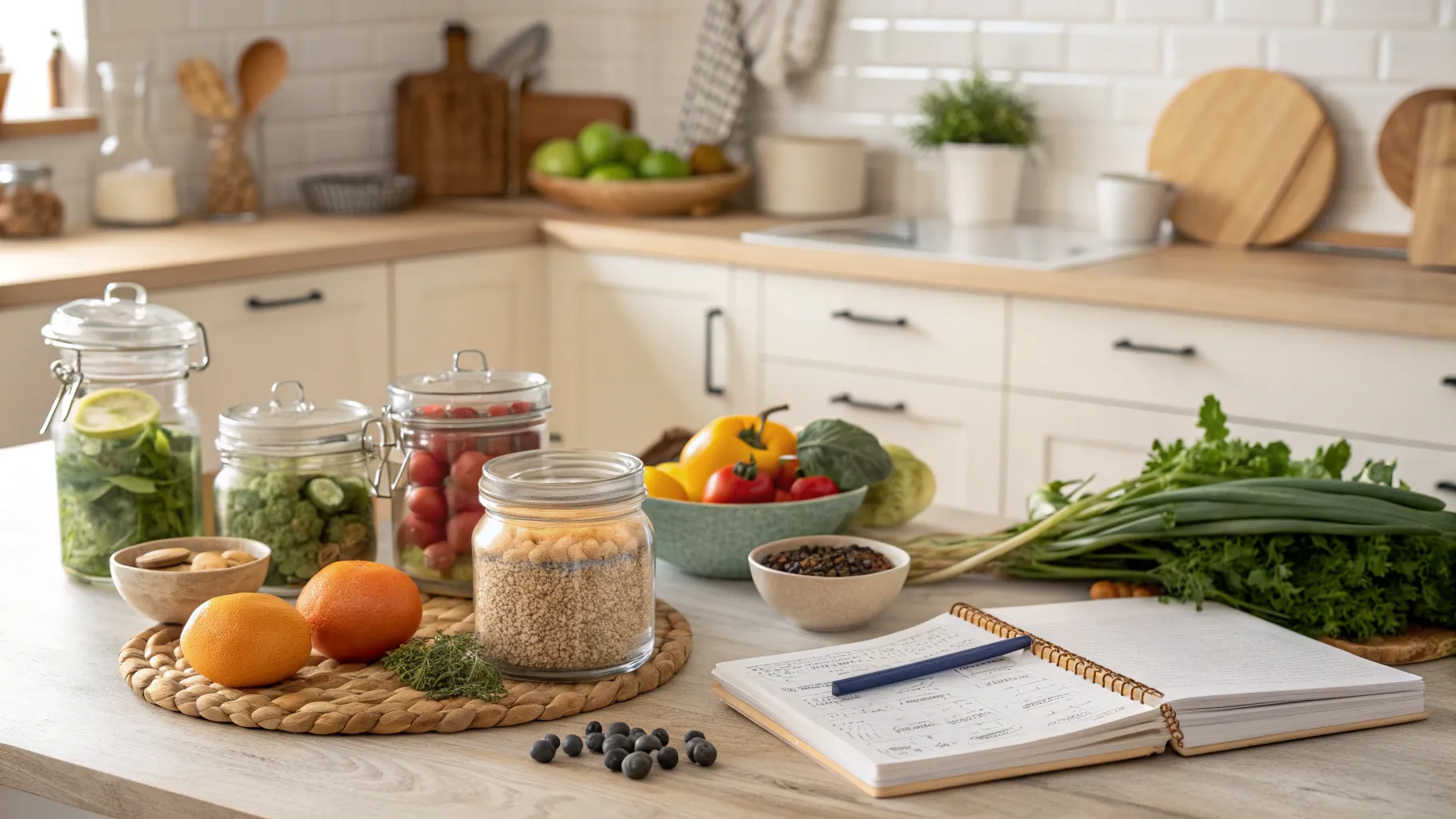 Understand IBS and Digestive Issues in Women: A healthy kitchen scene promoting gut health.