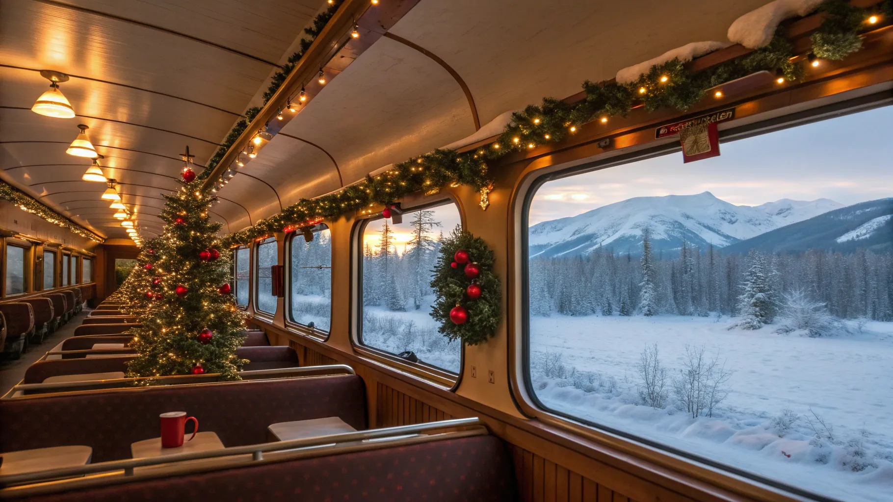 Anchorage to Fairbanks Christmas Train Tour Experience