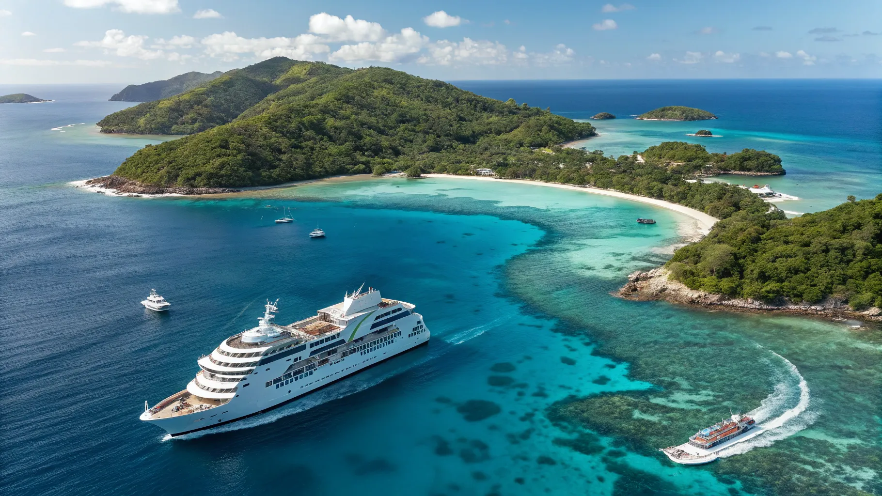 Ultimate Seychelles Cruise Guide 2026/2027 - Stunning aerial view of a cruise in paradise.