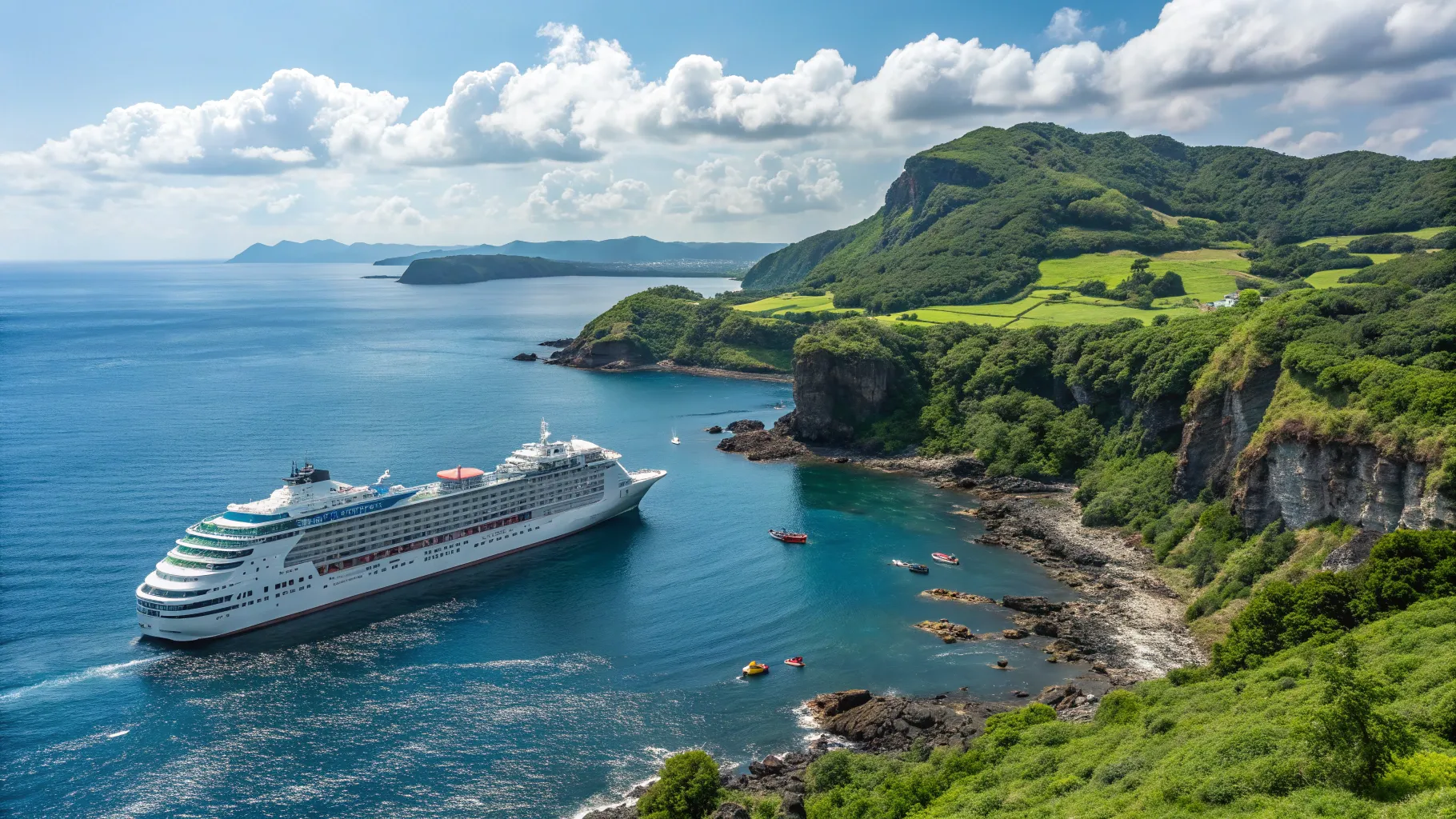 Ultimate South Korea Cruise Guide 2026/2027: A stunning cruise near Jeju's lush coast.