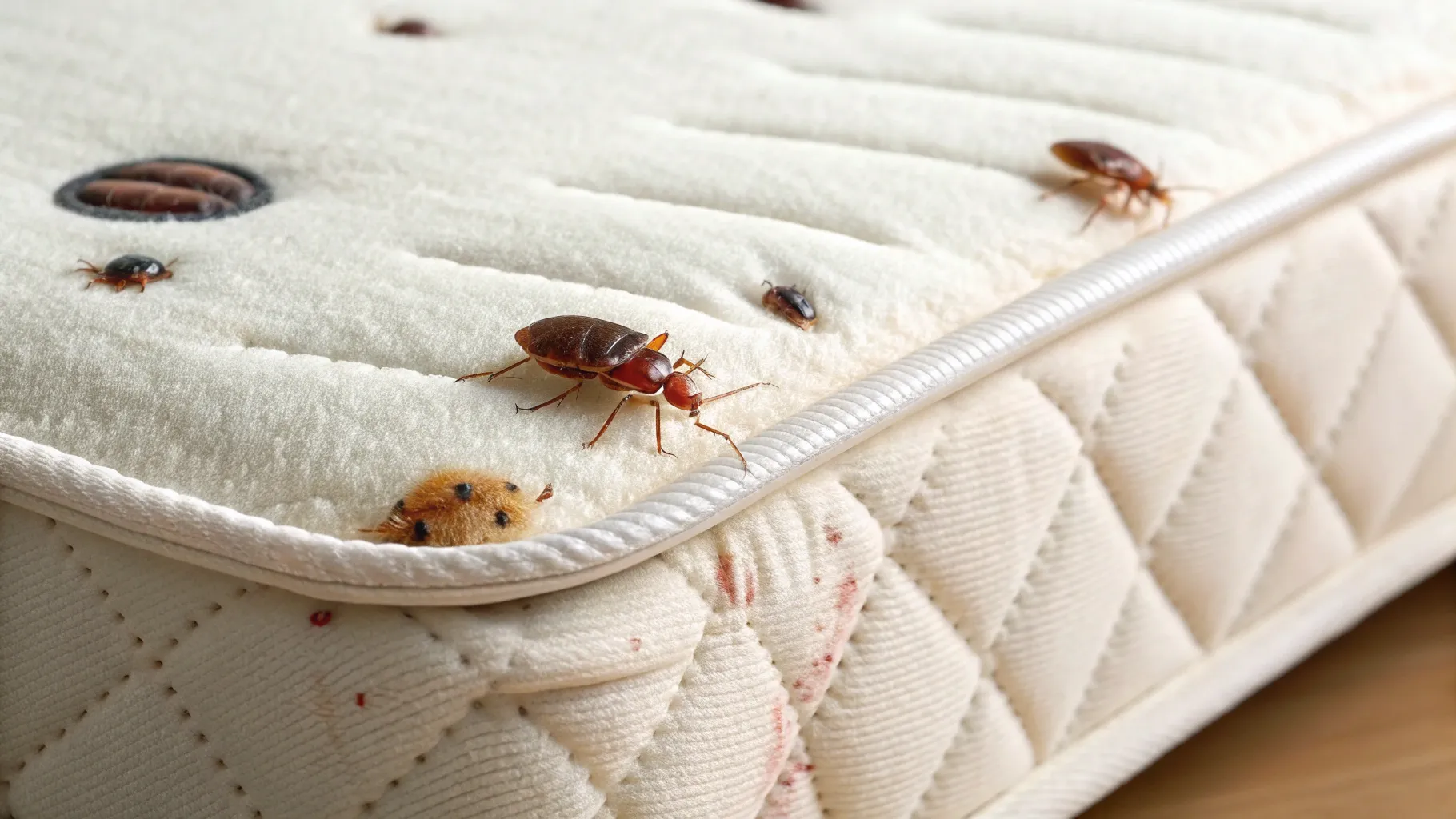 How to Know if You Have Bed Bugs: Inspecting a mattress for signs of bed bugs.
