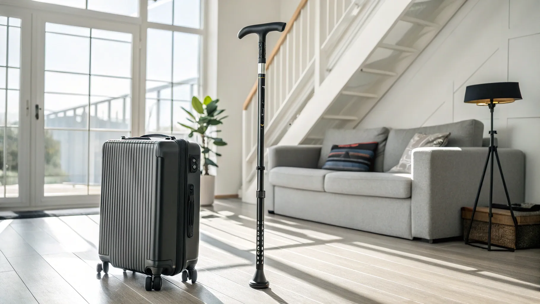 A modern foldable walking aid, an excellent example of cane alternatives seniors are choosing.