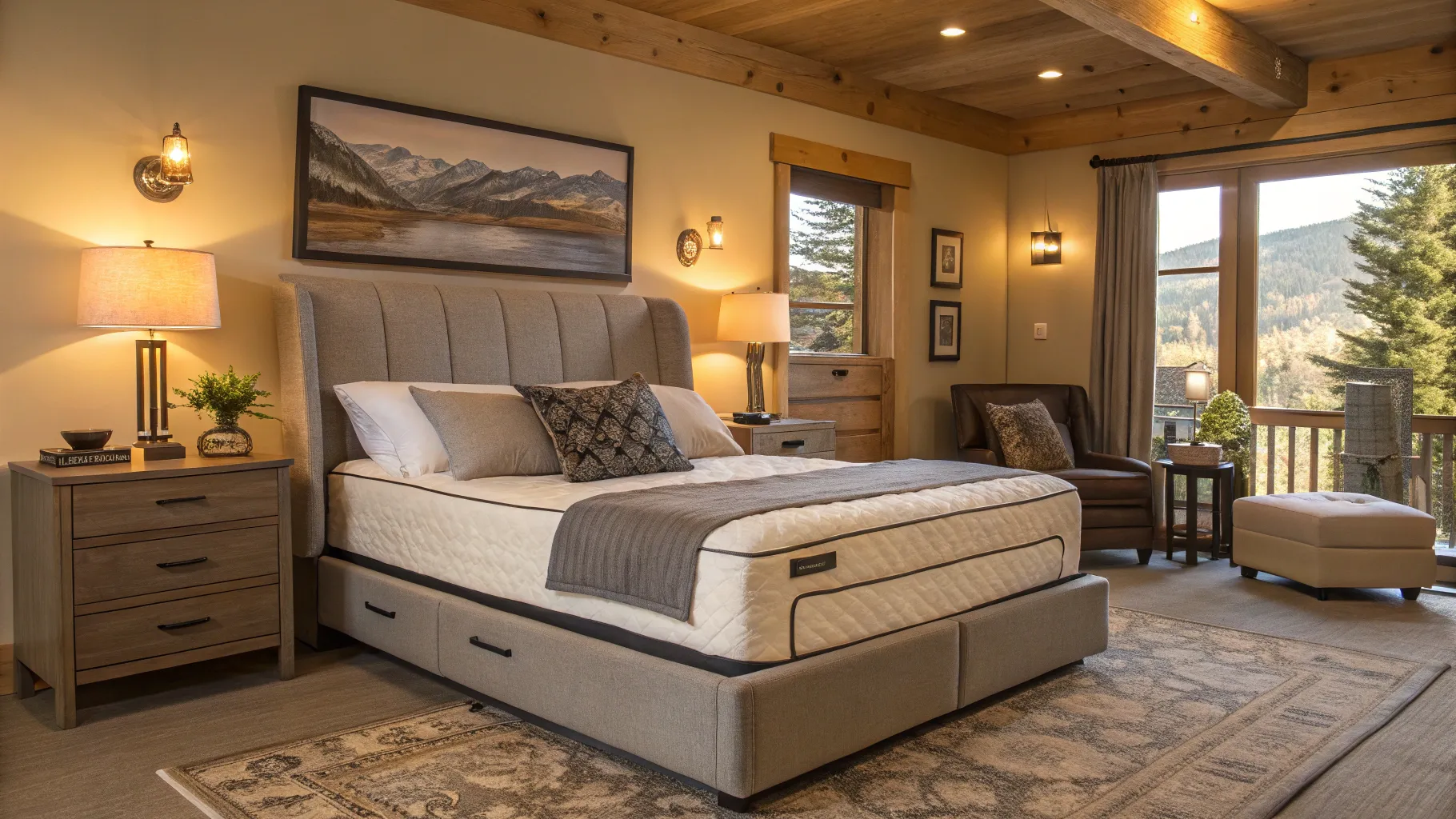 Tips for Finding the Perfect Smart Bed Deal: A contemporary bedroom with a smart bed.