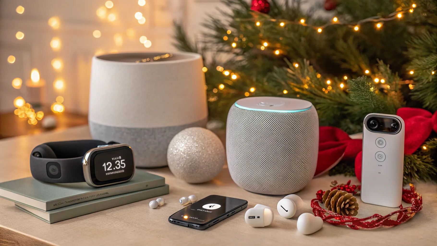Best Buy Tech Items Popular for Holiday Gifting: An array of top tech gifts displayed elegantly.