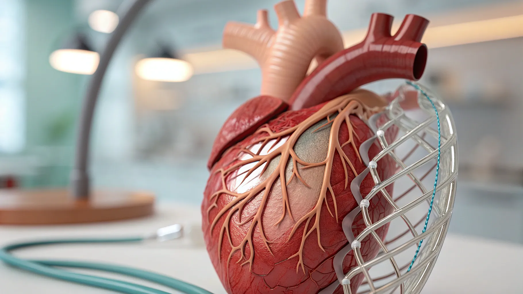 Life Expectancy After Stent: Heart model highlighting stent placement in arteries.