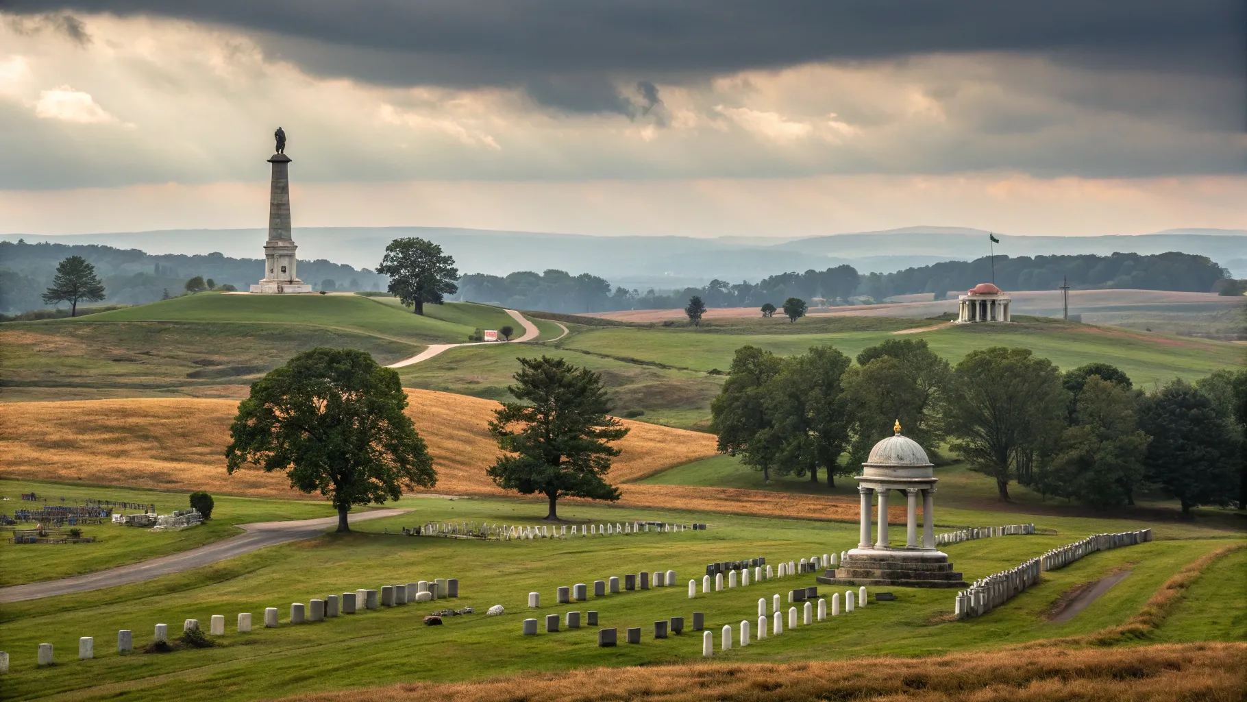 Military History Tours from USA 2025/2026 featuring a tranquil Civil War battlefield.