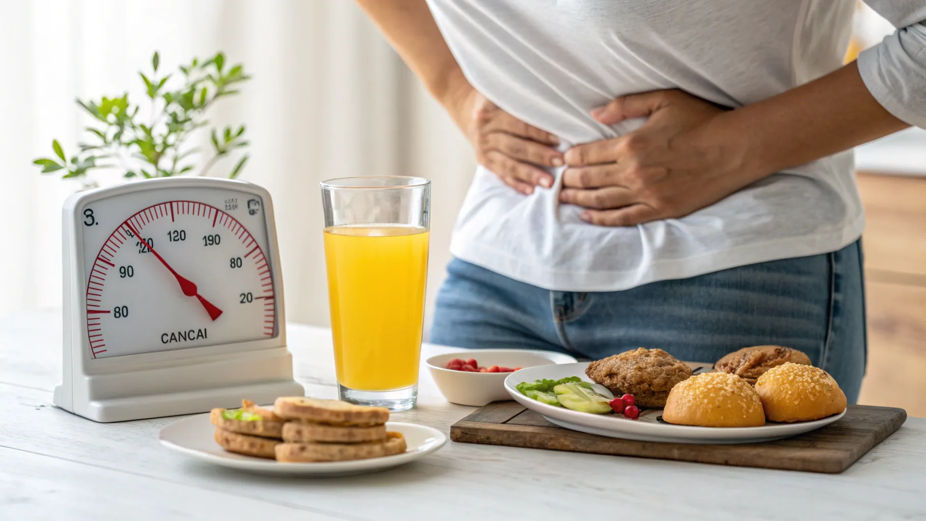 Subtle Signs of Pancreatic Cancer depicted through health-related symbols and objects.