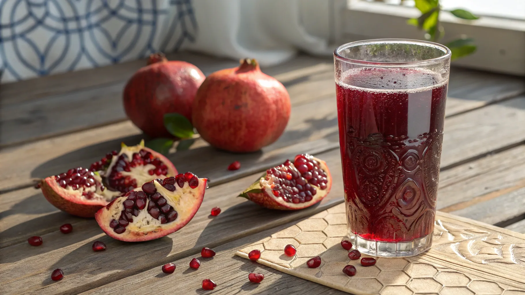 Pomegranate juice for heart health improves circulation