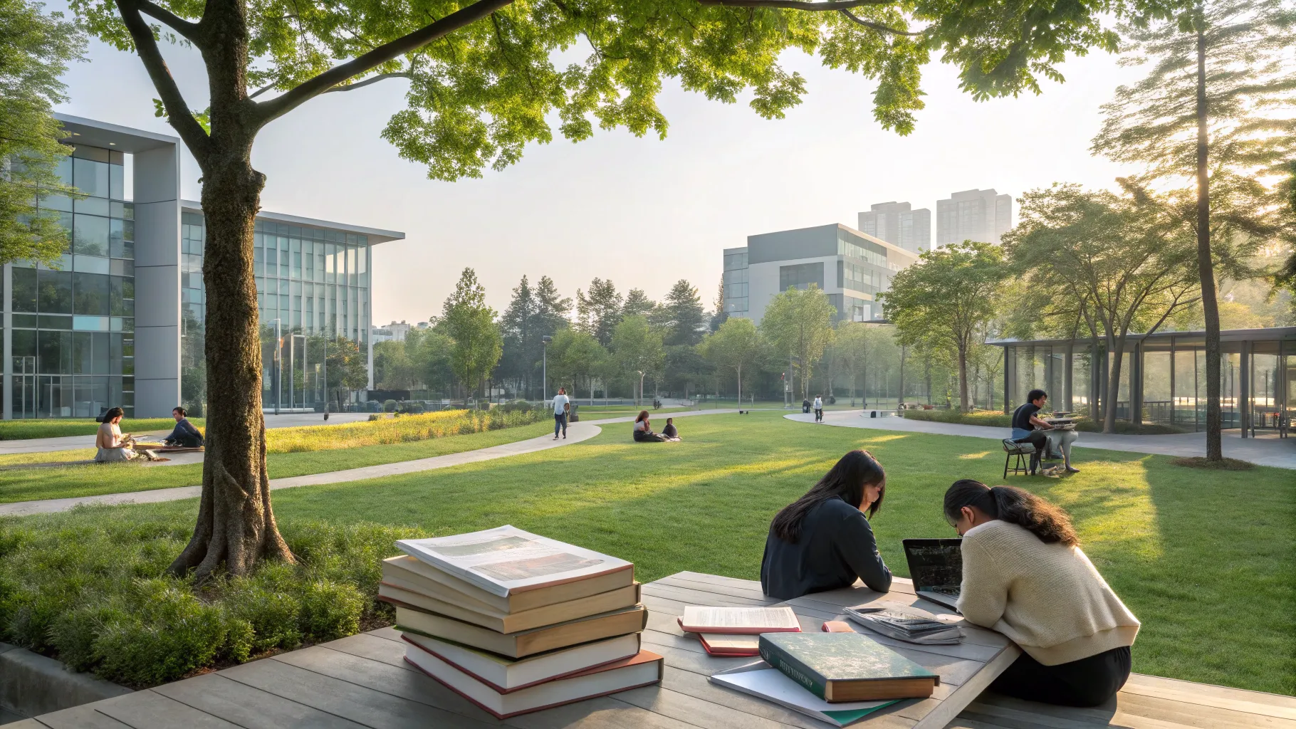 Physical Therapy Scholarships guide aspiring students in a tranquil campus setting.