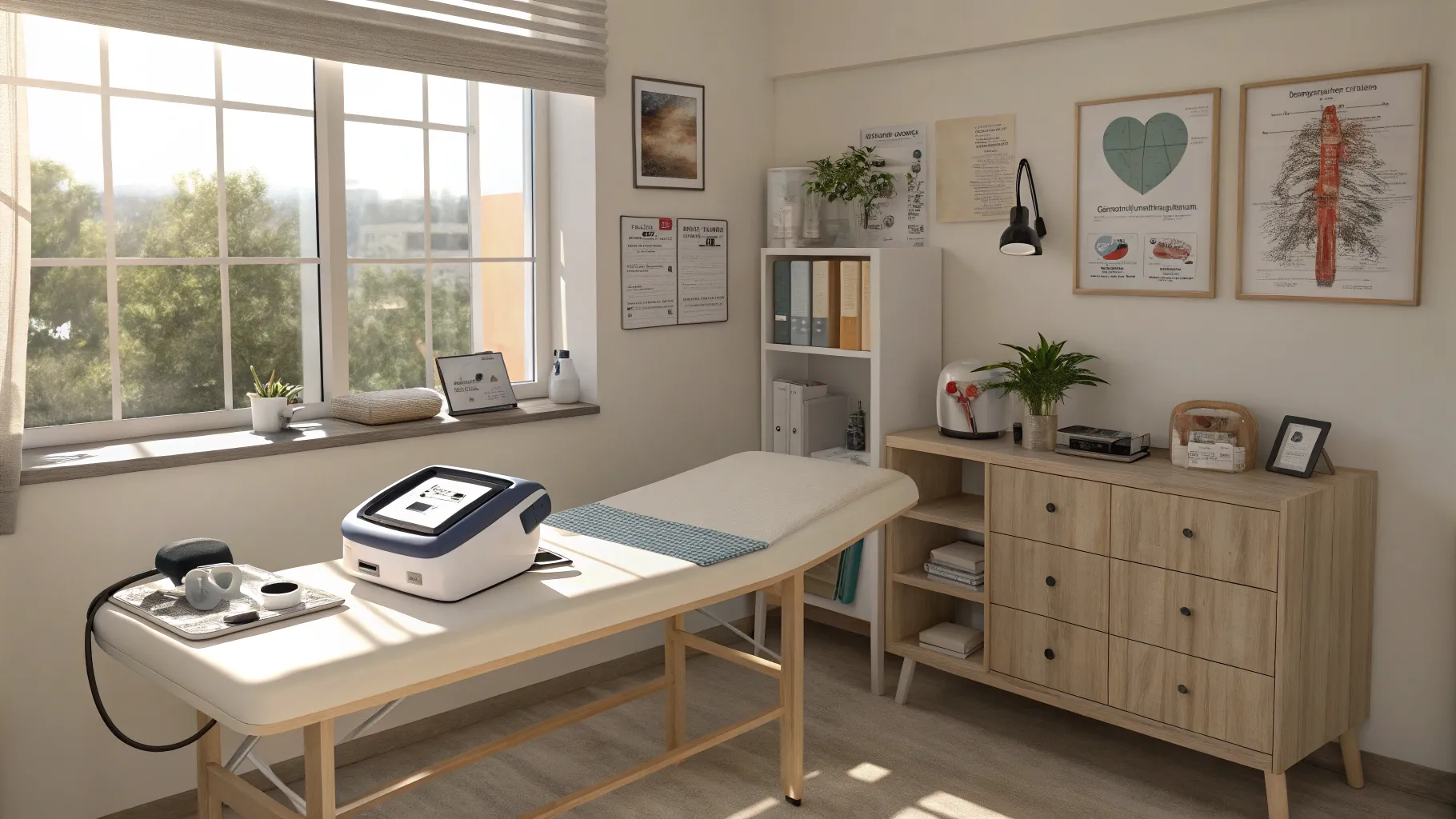 What Health Screening Should You do After 65: A calm healthcare space with screening tools.