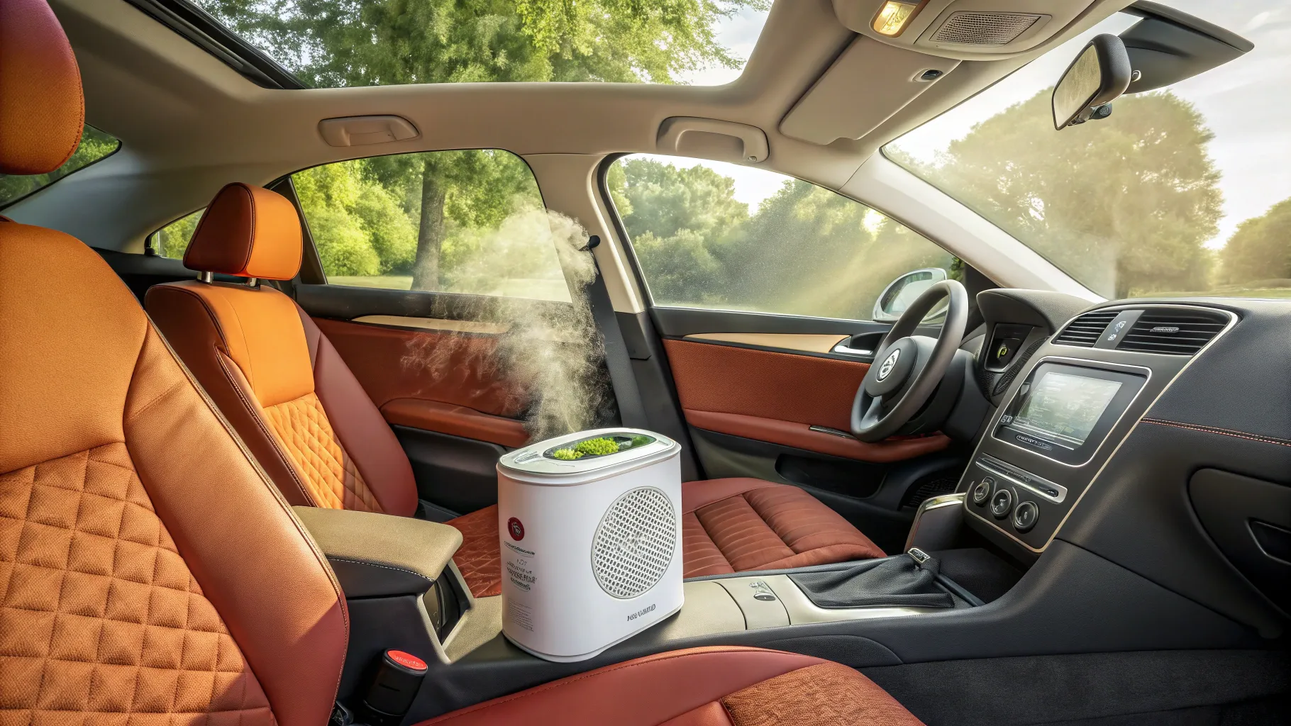 How to get rid of smoke smell in cars by showing a fresh, clean car interior.