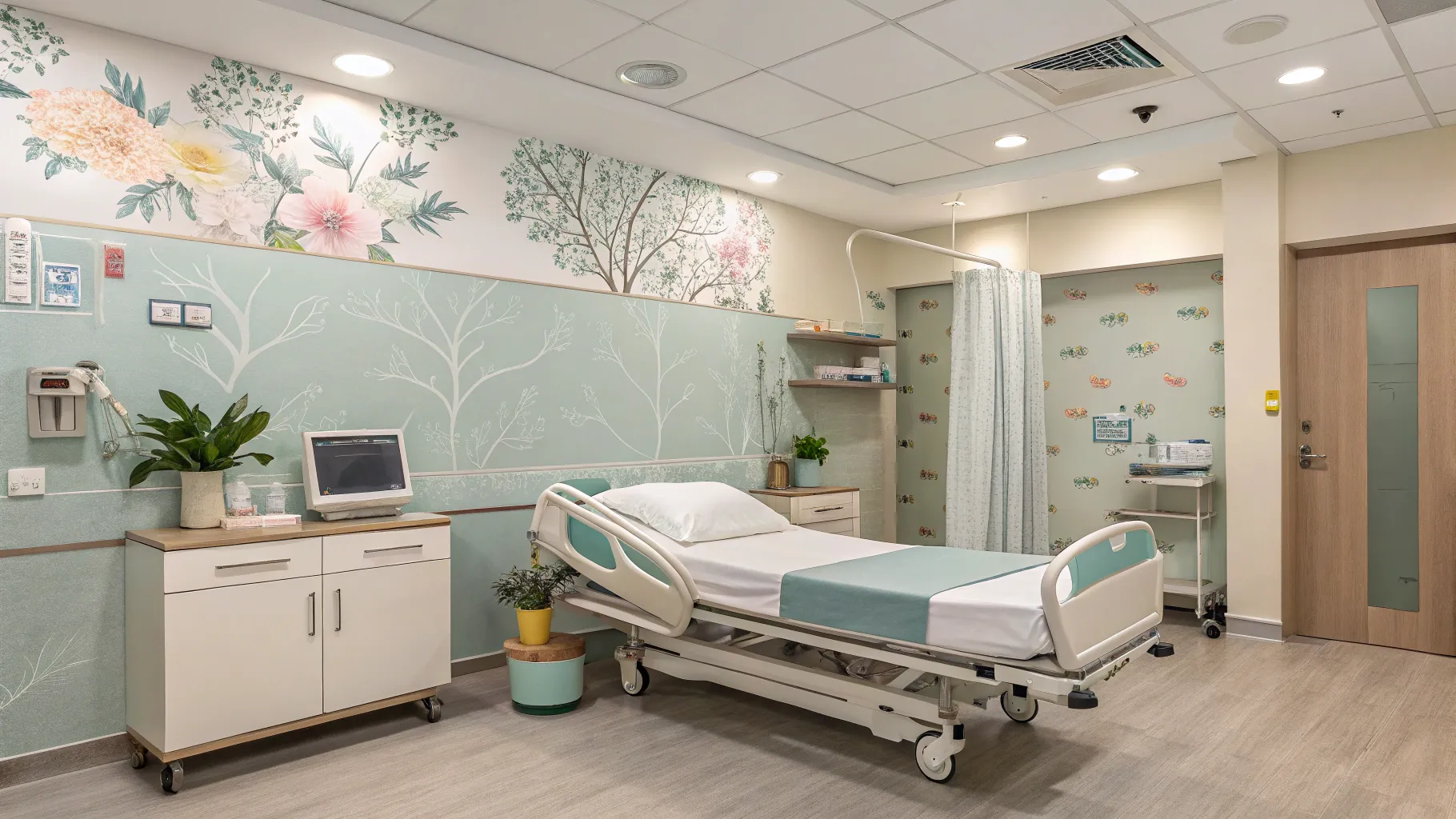 Can you Get a Tummy Tuck on NHS? A clean, organized hospital room ready for surgery.