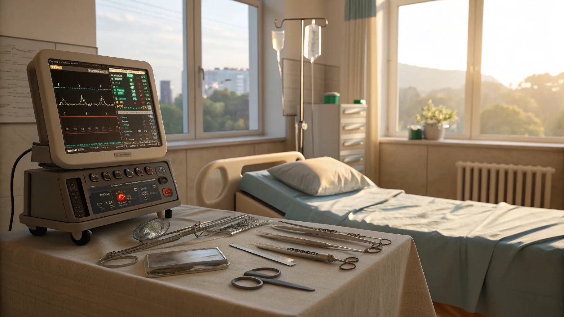 Bypass surgery for seniors: what to expect, a serene hospital setup for surgery.