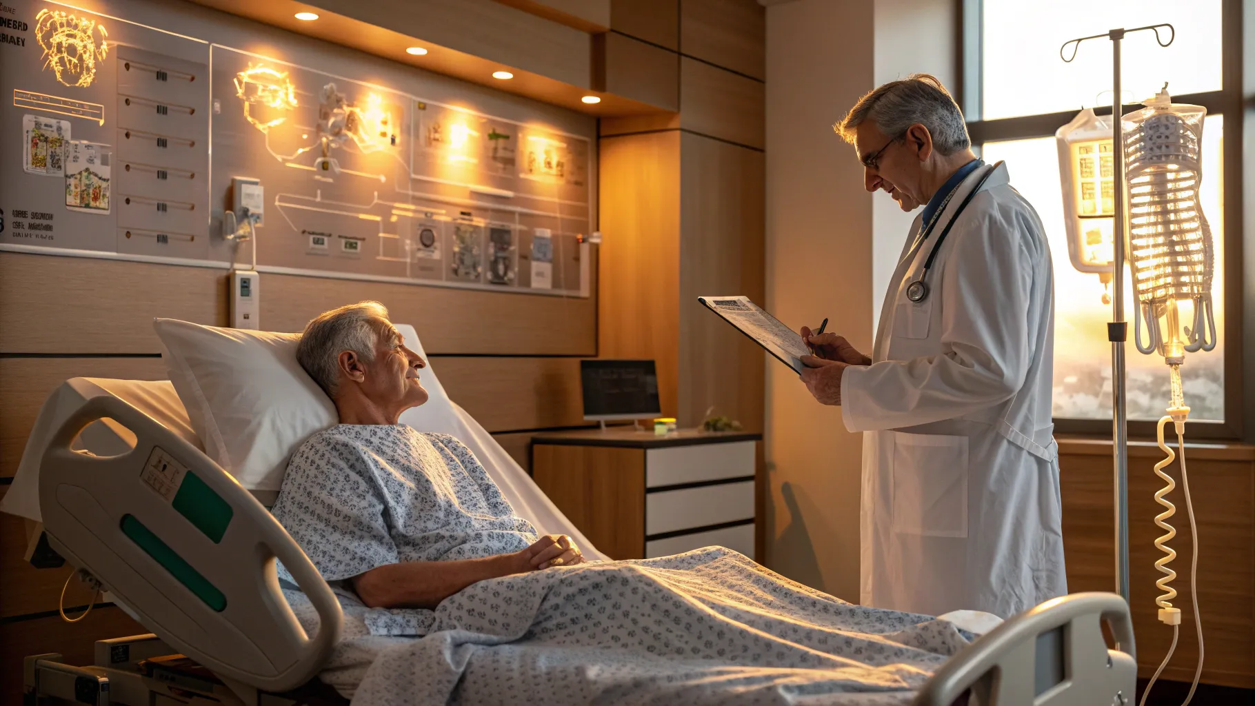 Spinal surgery for seniors in a hospital with advanced medical equipment.