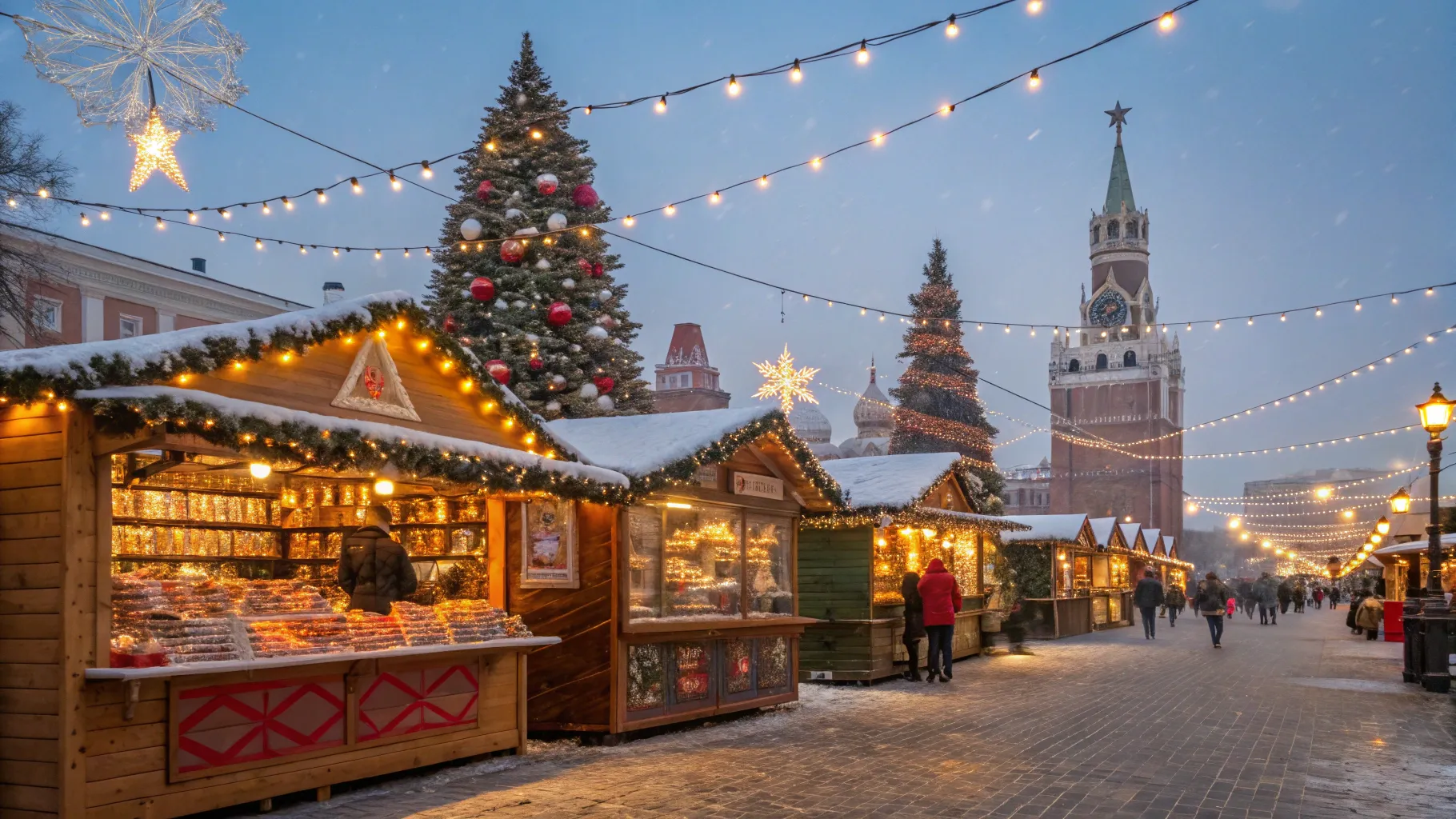 10 Winter Markets to Explore: A cozy festive market filled with lights and seasonal treats.