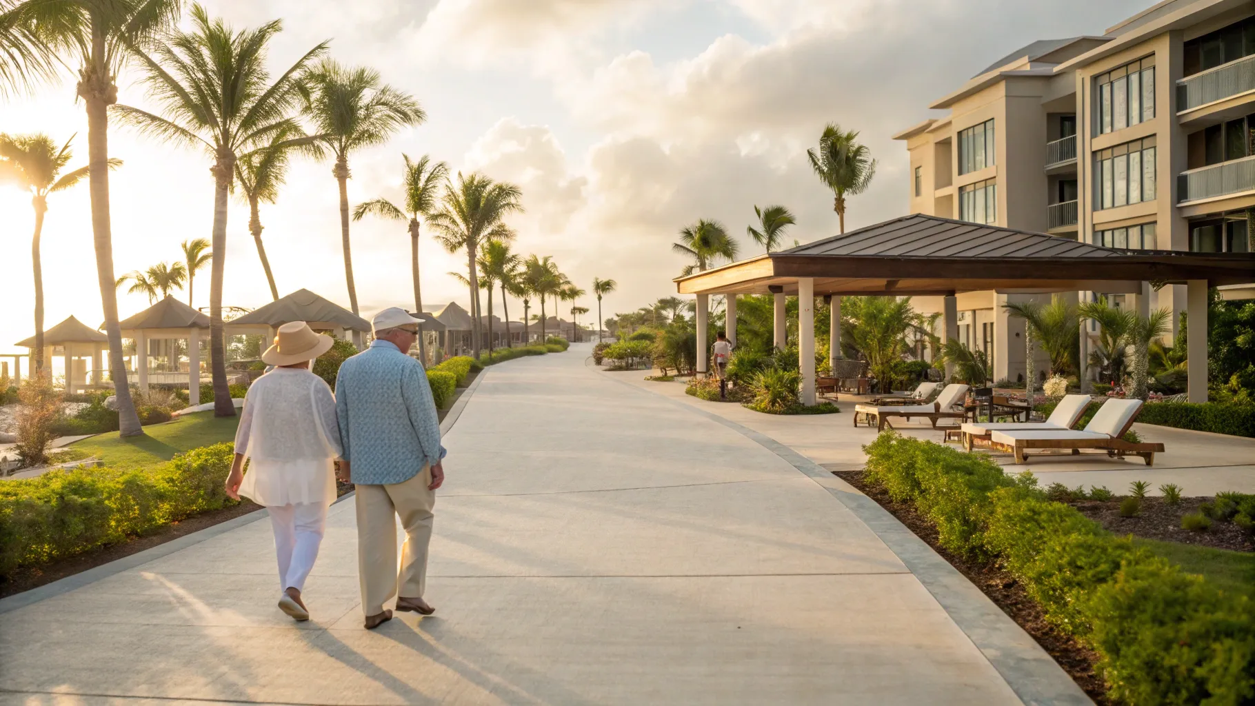 A serene view from one of the best 2 week Aruba all inclusive resorts for seniors