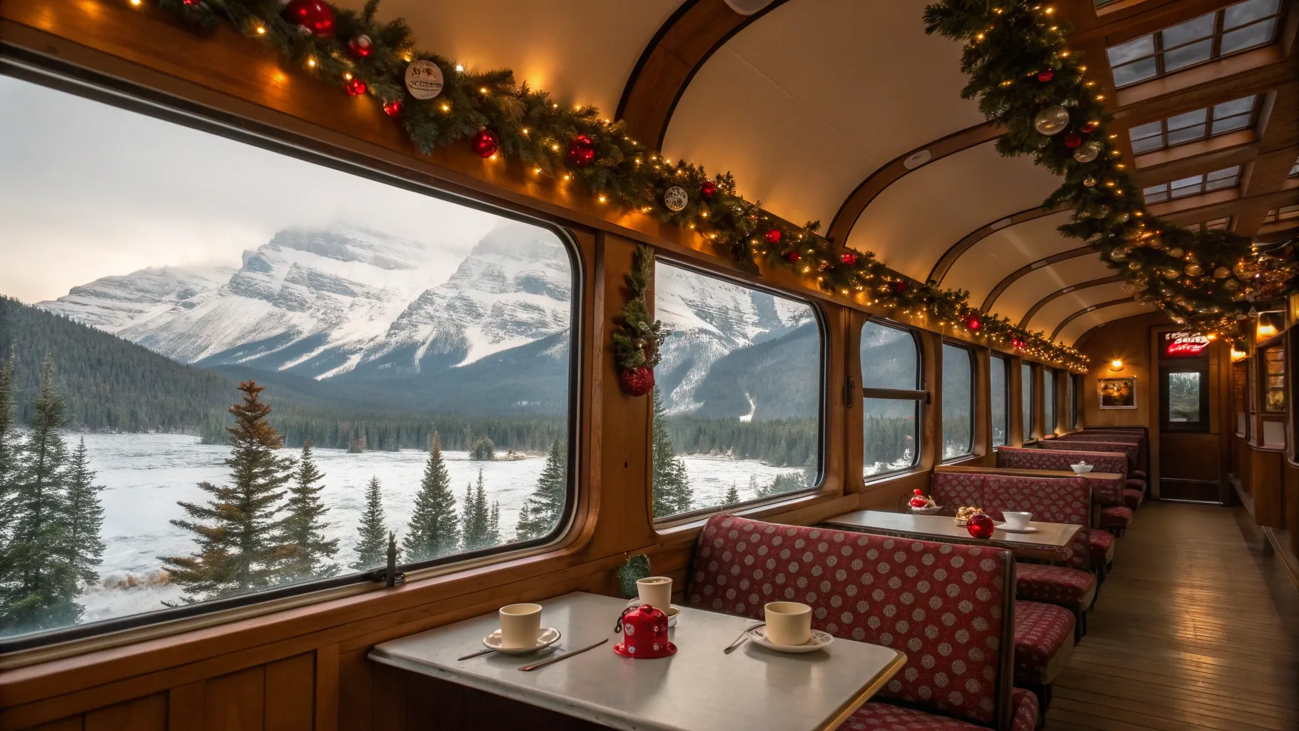 Vancouver to Jasper Christmas Train Holiday Adventure