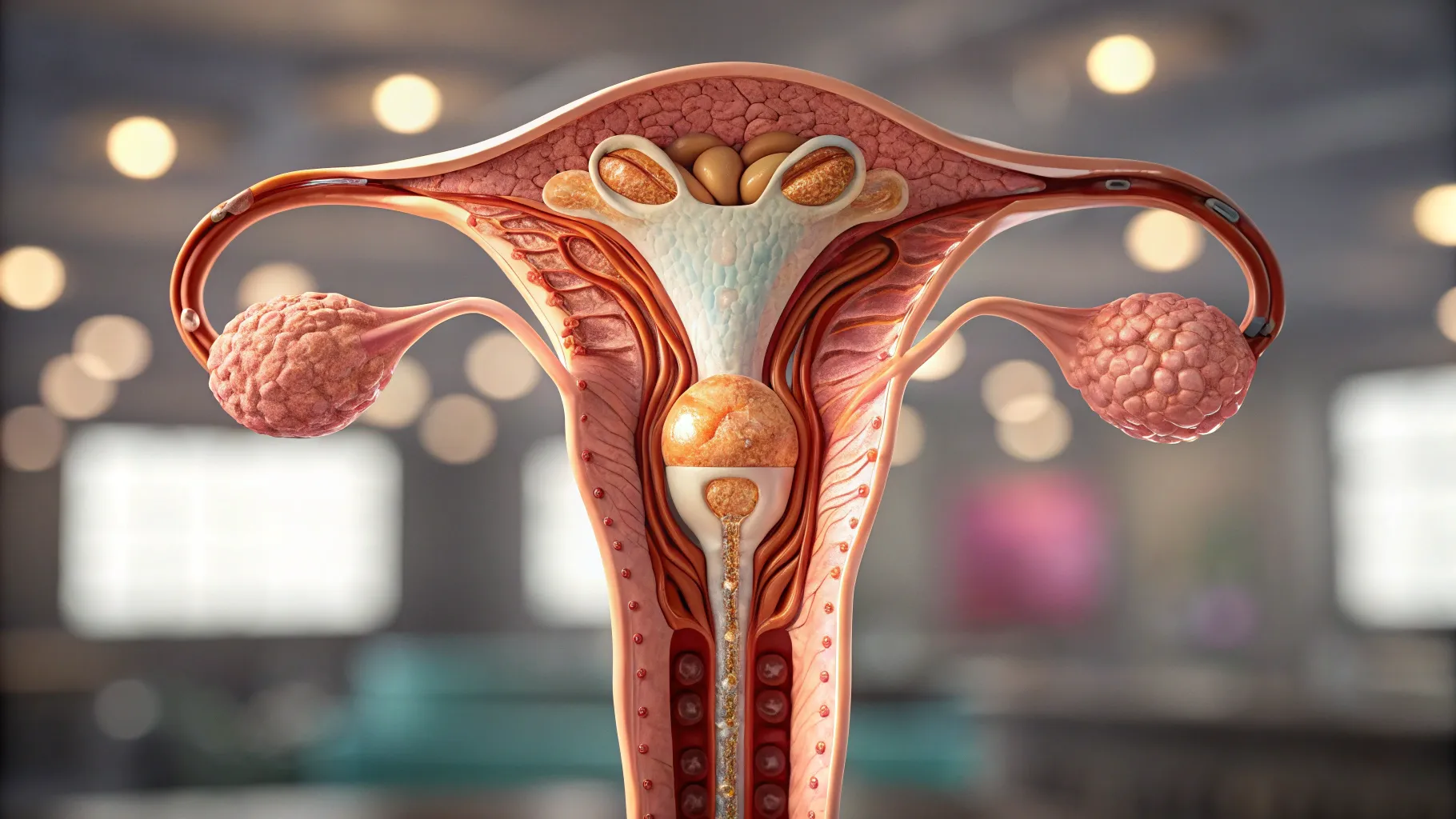 Early Signs of Vulvar Cancer: Detailed anatomical model of the vulvar area.