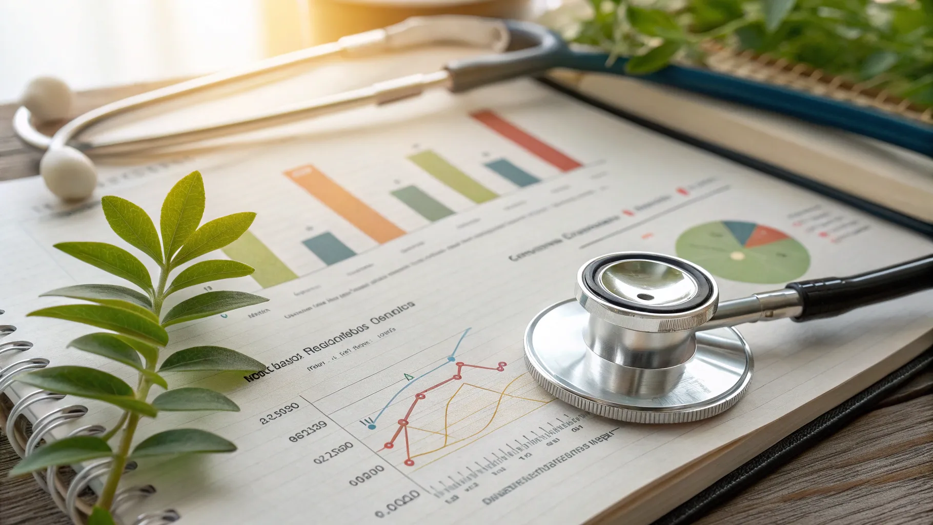 Colon Cancer awareness shown with a stethoscope and medical report highlighting symptoms.