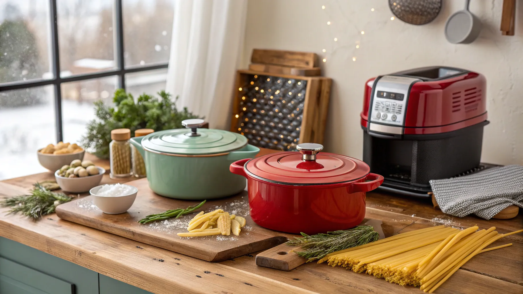Trending Kitchen Tools for Winter Cooking showcase a cozy kitchen filled with modern gadgets.