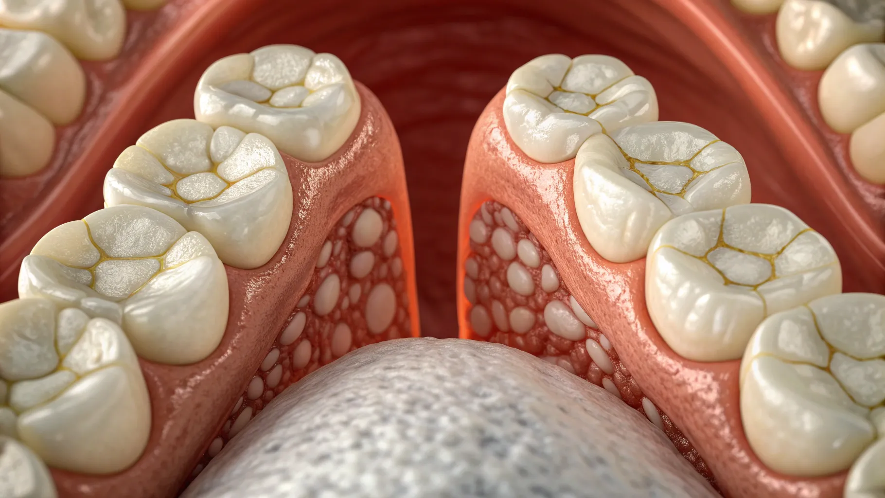 Mandelsteine: Symptome erkennen und wirksame Behandlungsoptionen, showcasing tonsilloliths.