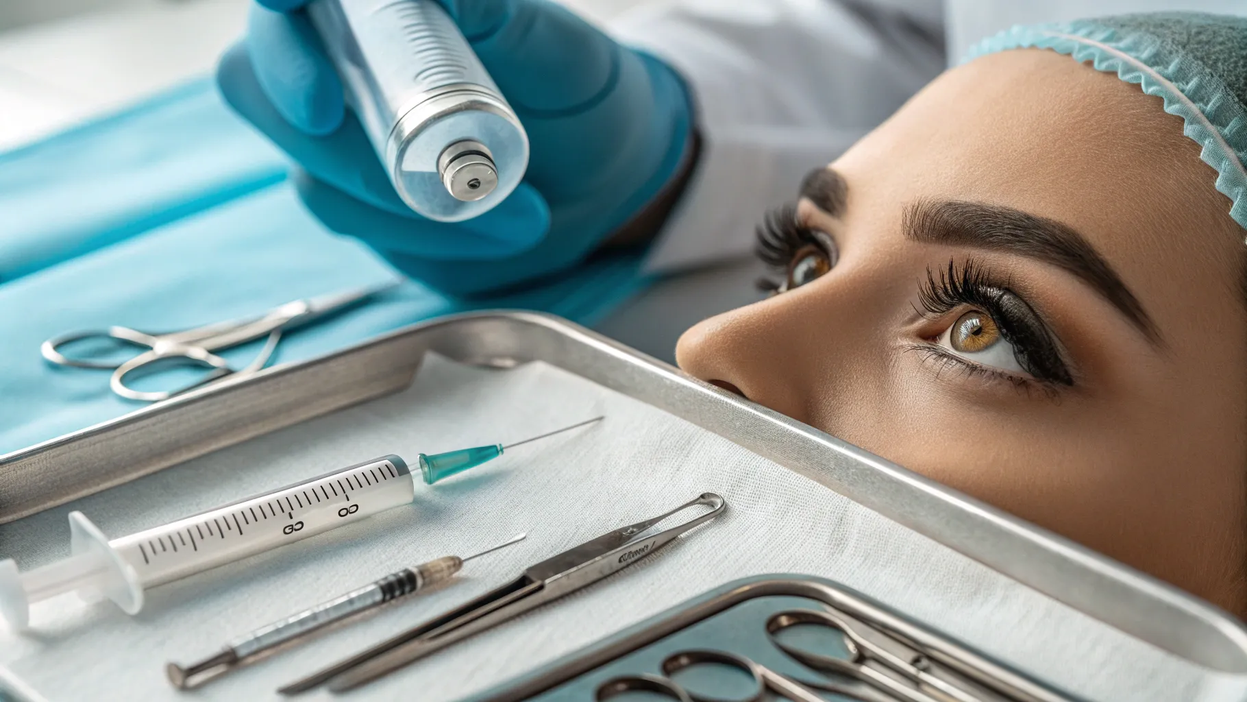 Do Shots in the Eye Help with Macular Degeneration? Scene of an eye injection procedure.