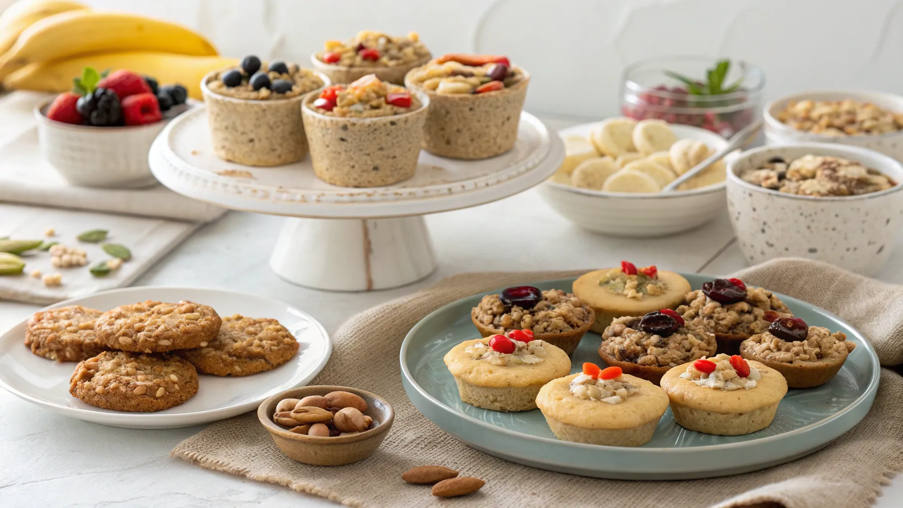 Easy Gluten-free Snacks you Could Try: colorful spread of healthy gluten-free treats.