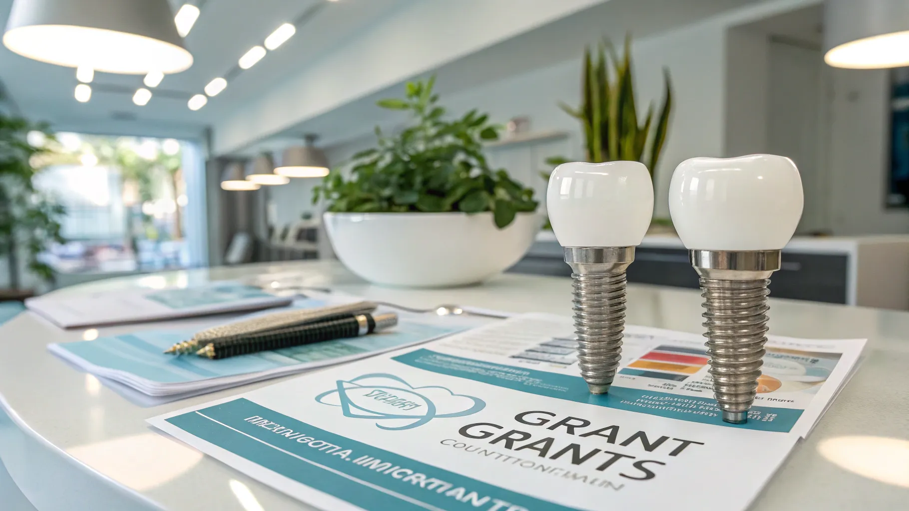 How To Access Dental Grants in 2025? A dental office highlighting implant care resources.