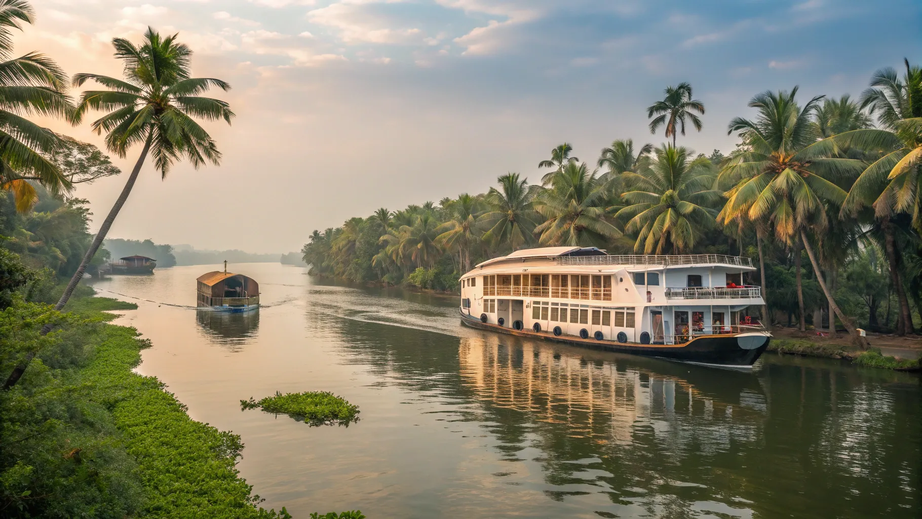 India Cruises 2026/2027: River, Coast & Cultural Journeys through Kerala's backwaters.