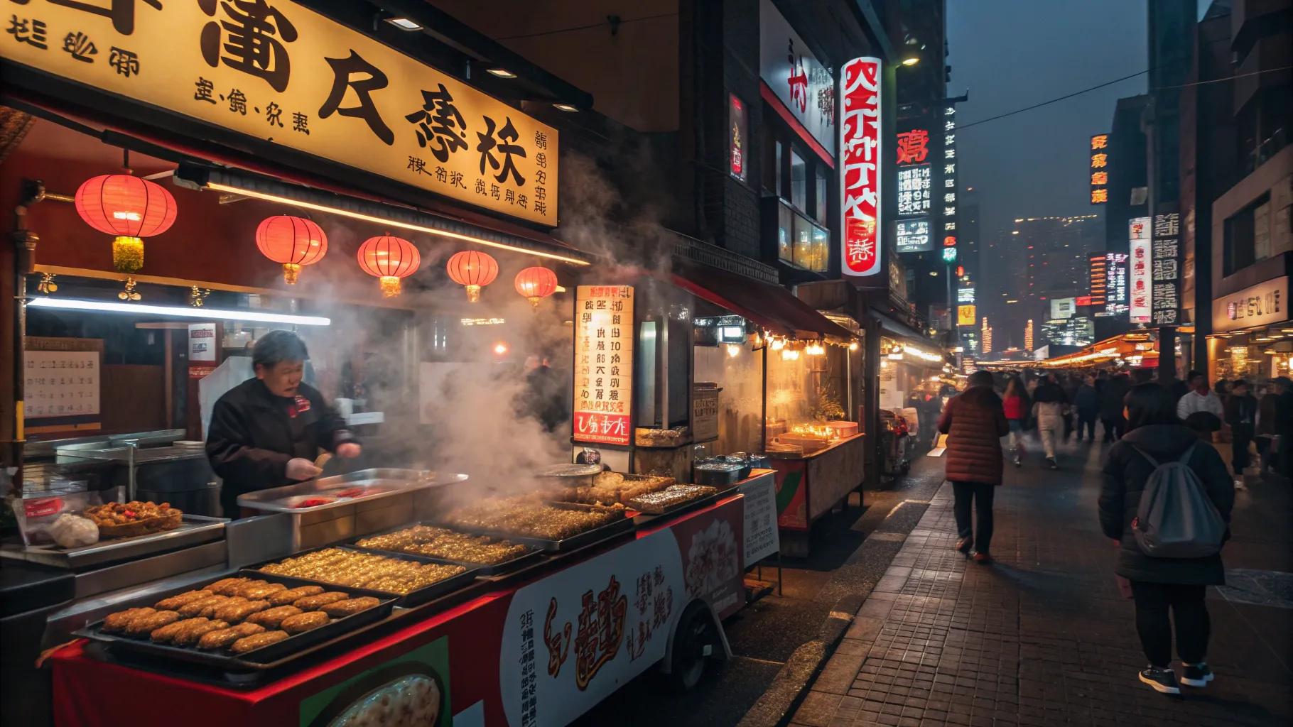Osaka Street Food Weekend from Hong Kong features neon lights and delicious street food.
