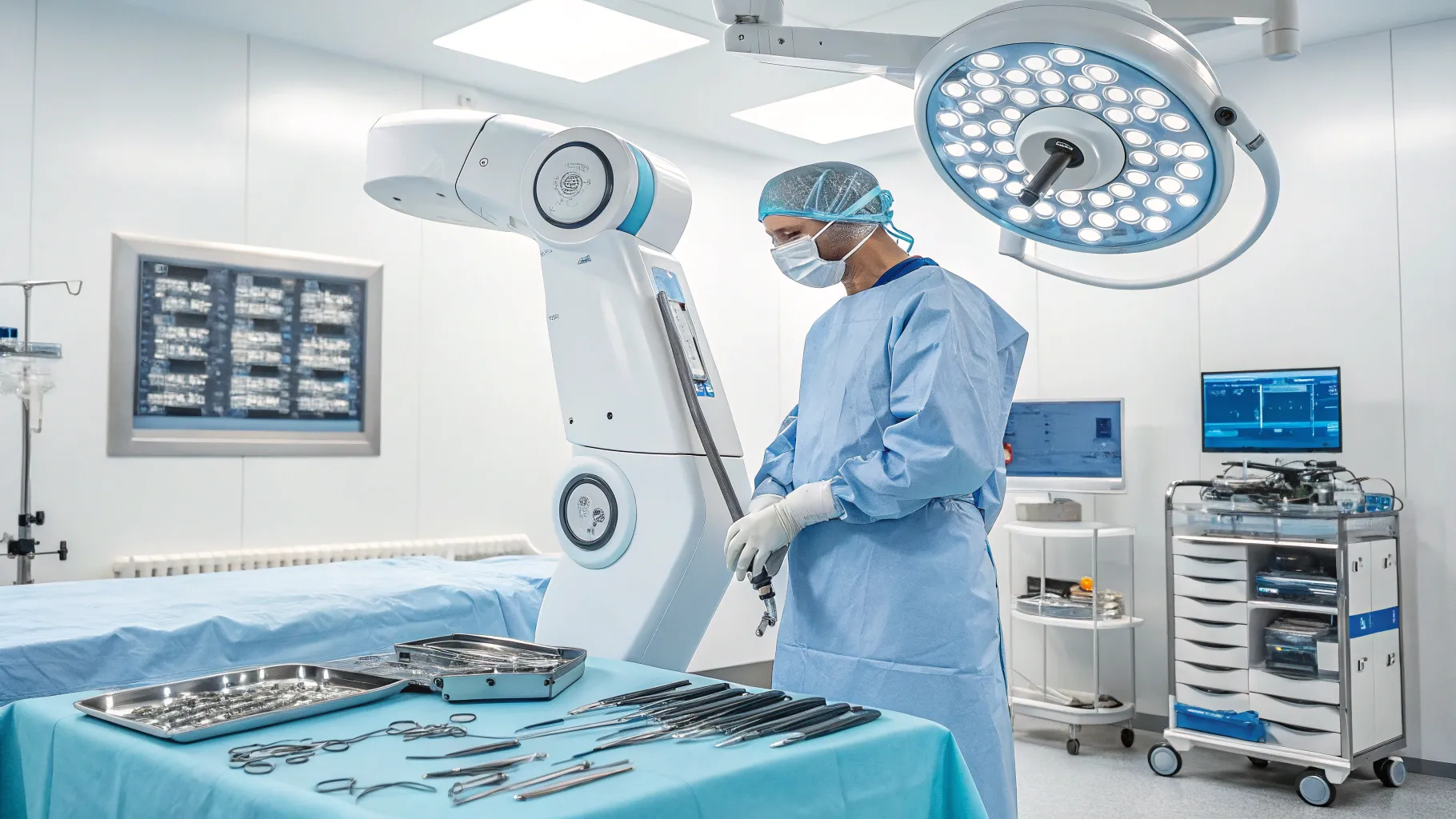 Robotic Knee Replacements transforming surgery with advanced technology in a sterile environment.