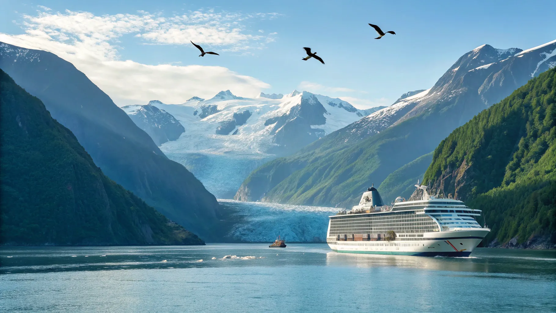 Cruises from Southampton to Alaska 2025/2026 feature breathtaking glacier landscapes.