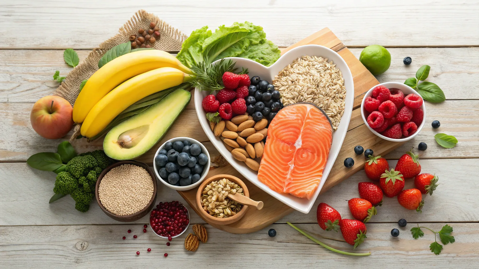 Which types of diets can contribute to heart health and help regulate blood pressure: colorful foods.