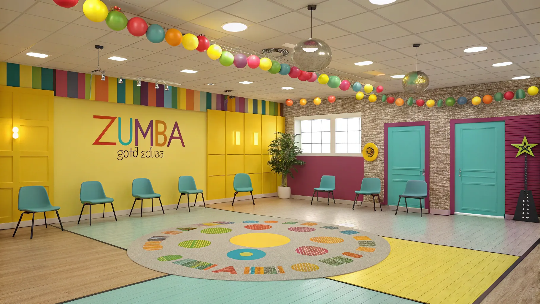 Zumba Classes for the Elderly featuring an energetic dance studio setup for seniors.